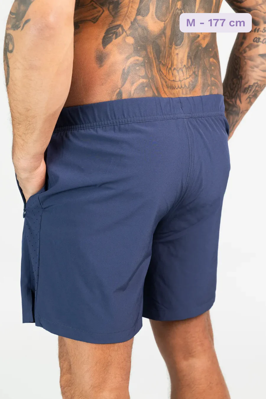 Active Man Running Shorts - Mørk blå / grå - Image 3