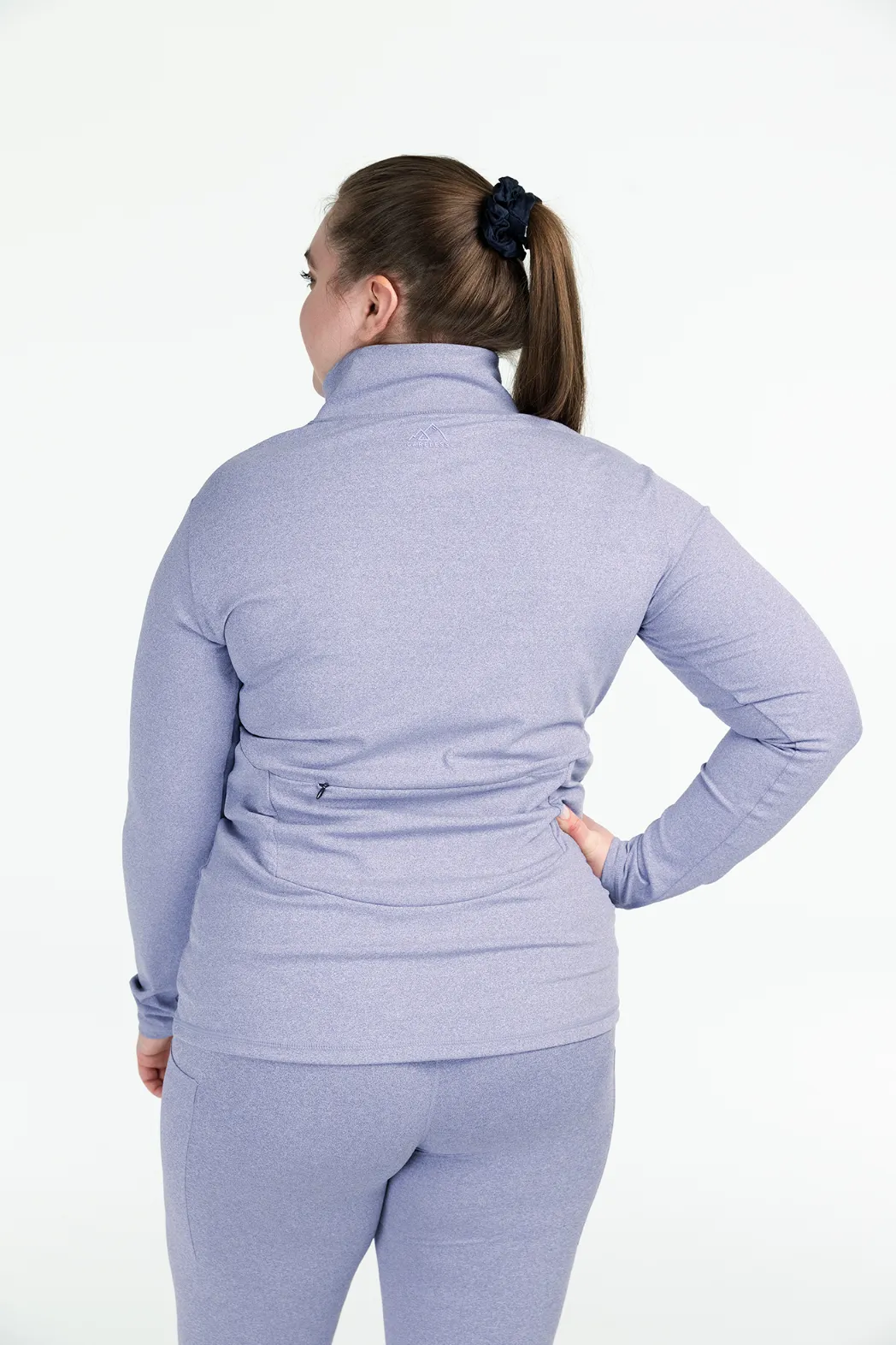 Active melert half-zip dame - Lilla - Image 3