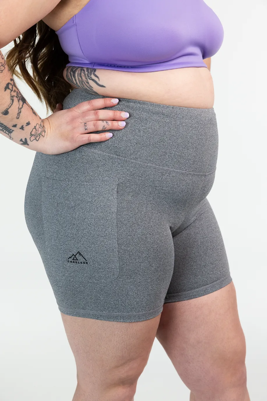 Active melert shorts - Grå - Image 3