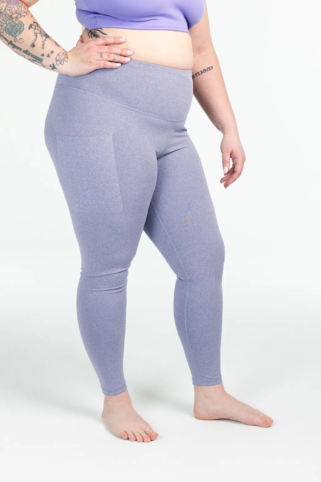 Active melert tights - Lilla - Image 2