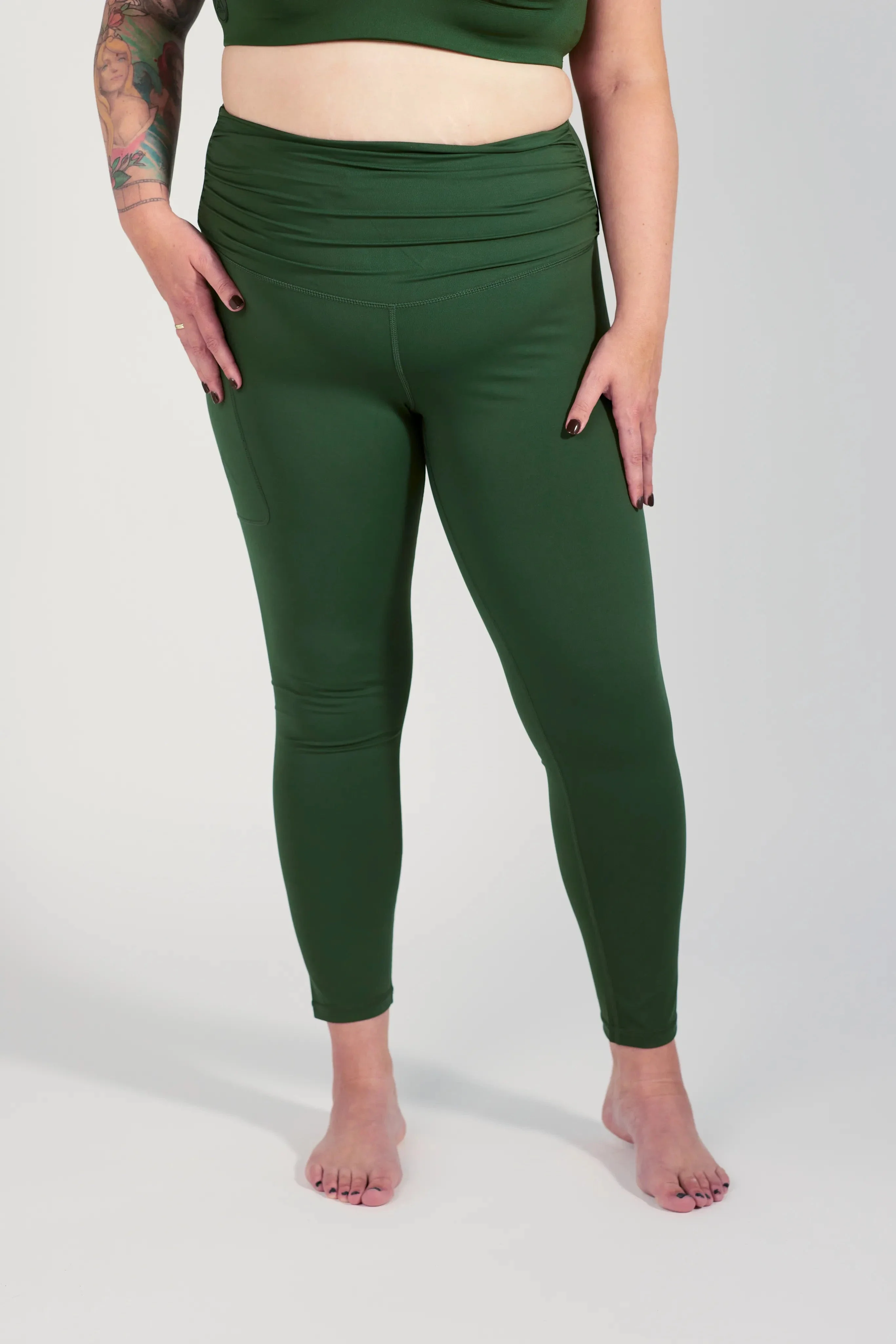 Active scrunch shape tights - Rifle Green - Image 3