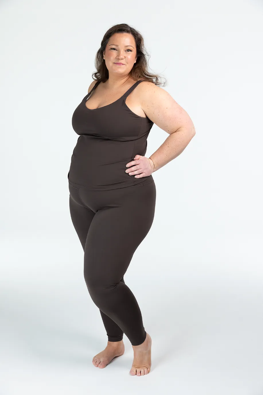 Active soft singlet m/innebygd bh - Medium brun - Image 4