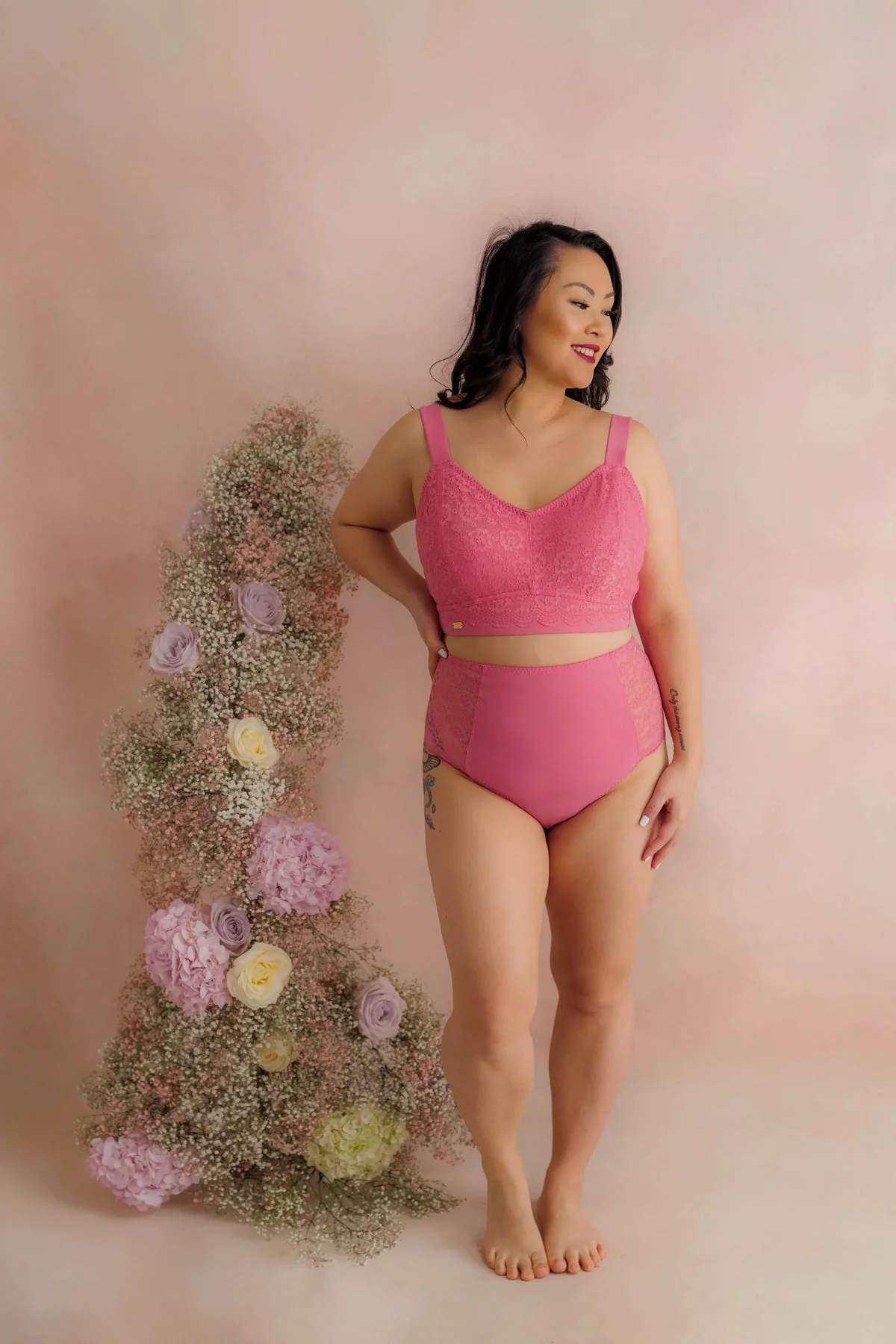 Aline Flower Bra Big Cup - Chateau Rose - Image 11