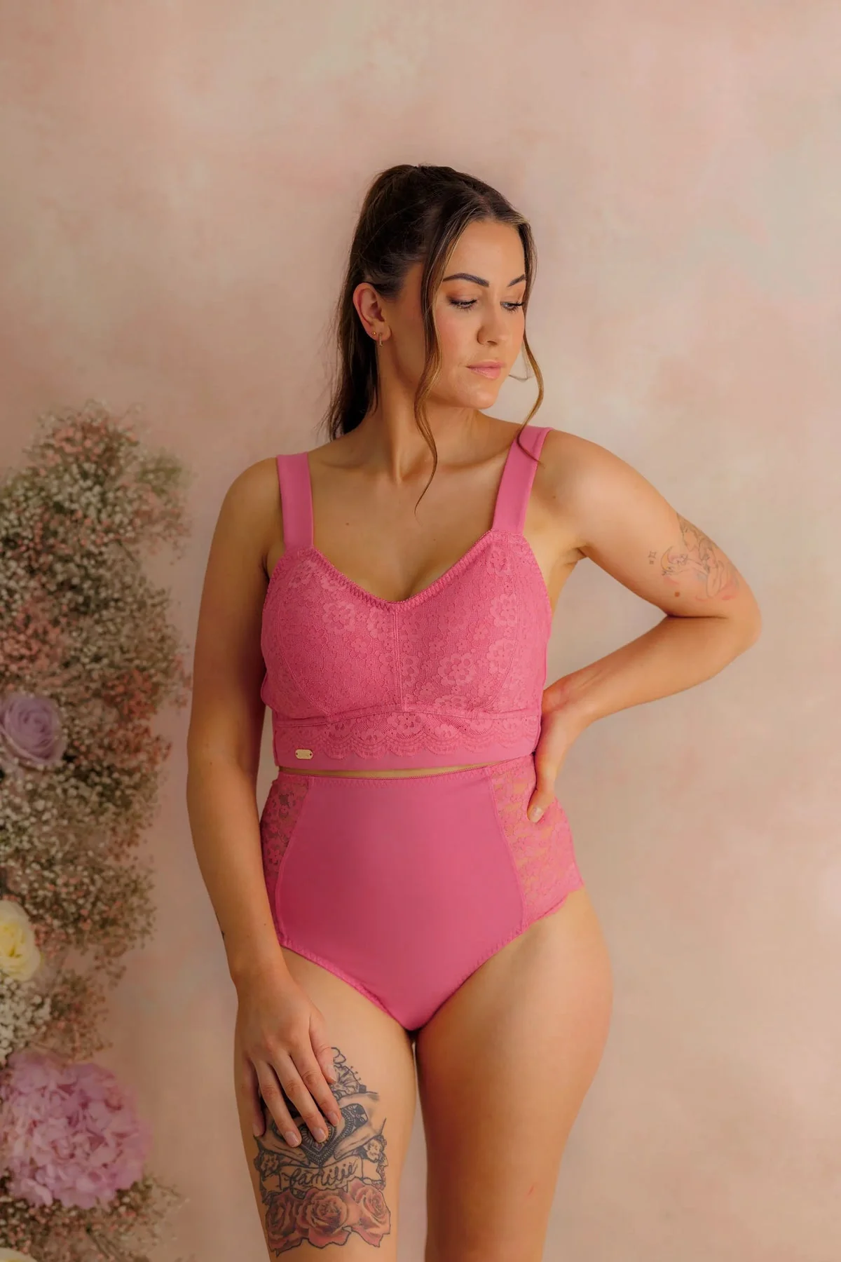 Aline Flower Bra Big Cup - Chateau Rose - Image 9