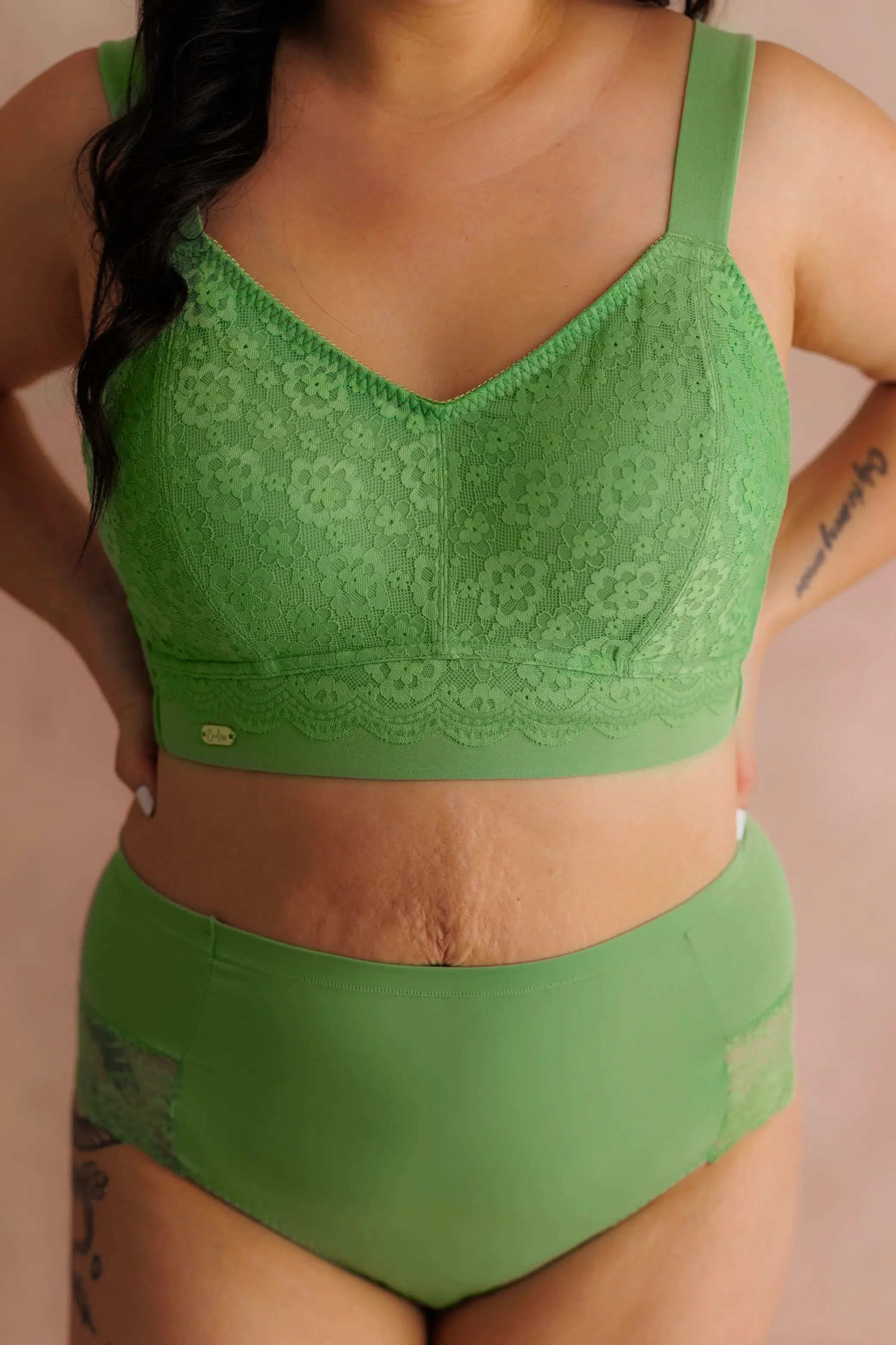 Aline Flower Bra Big Cup - Forest Shade - Image 6
