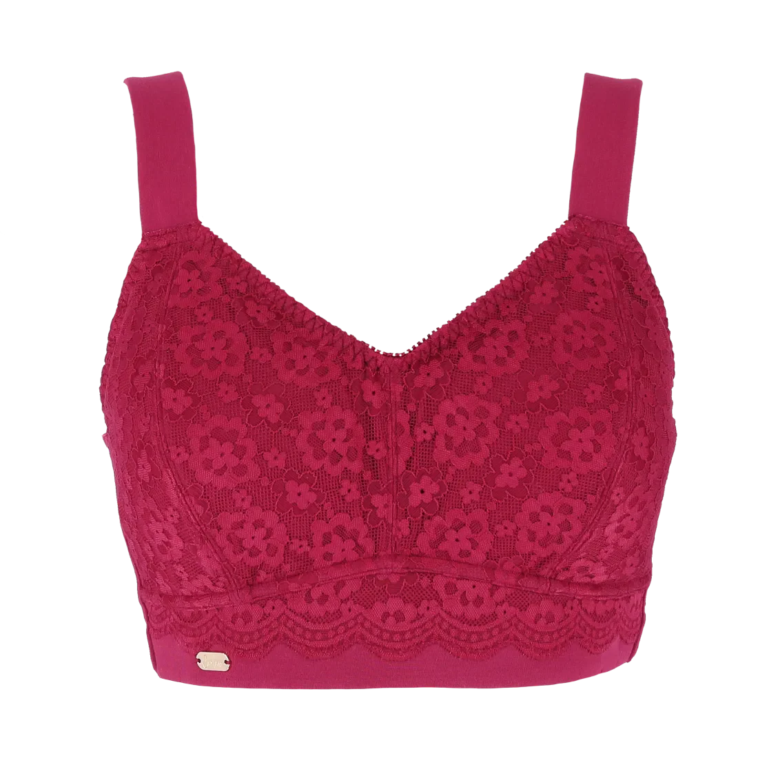 Aline Flower Big Cup BH - Mørk rød - Image 3