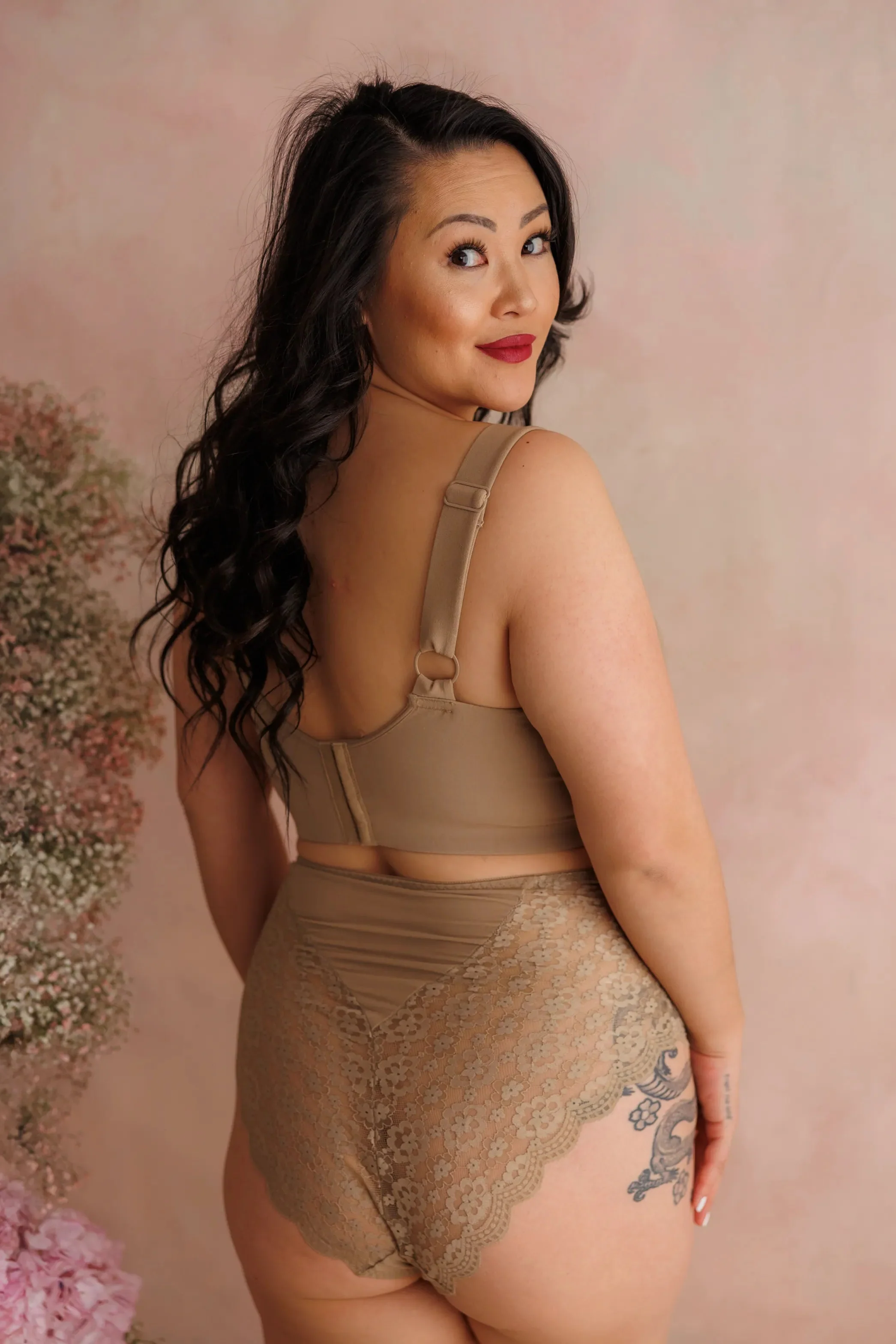 Aline Flower Bra Big Cup - Silver Mink - Image 9