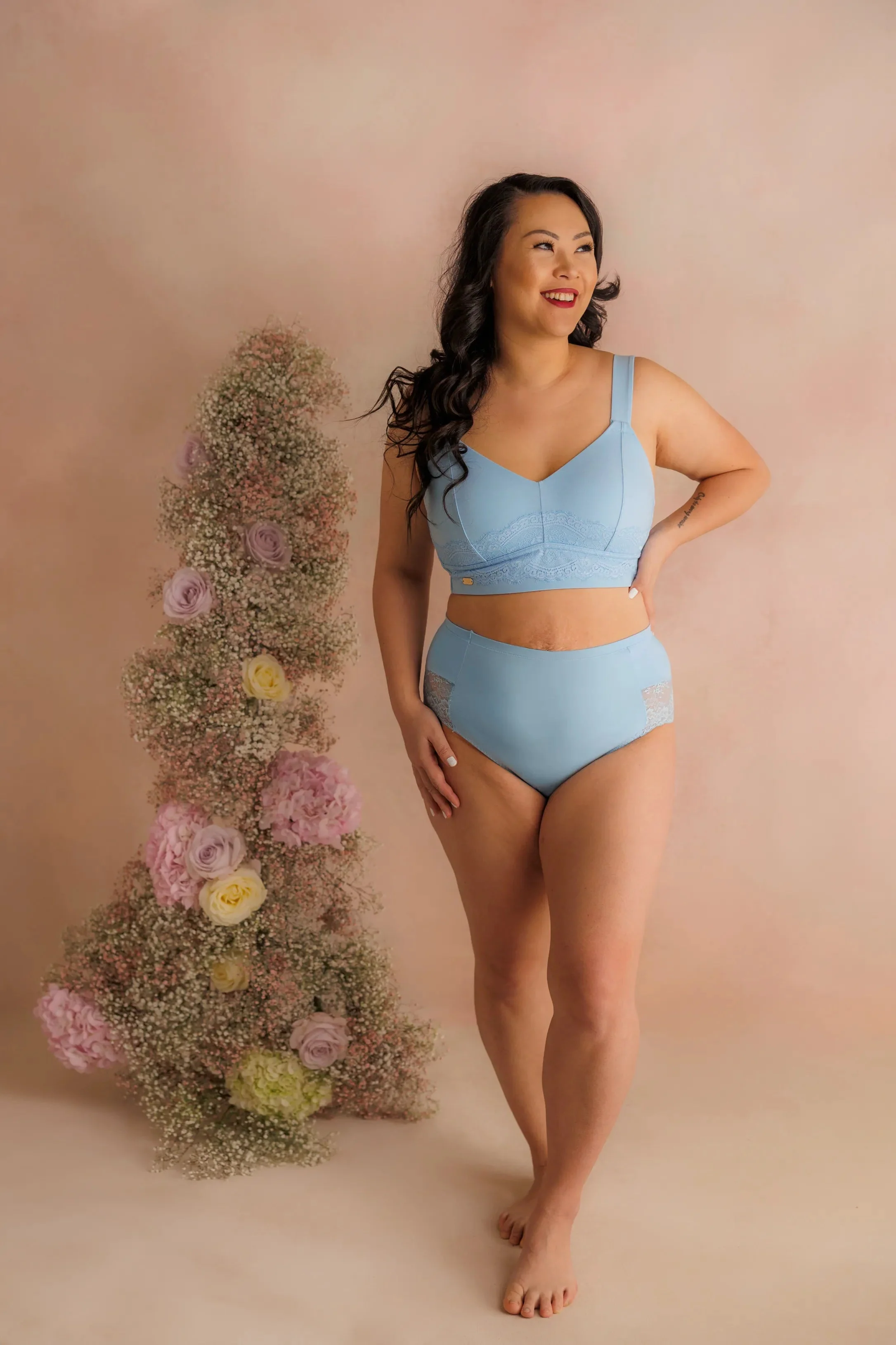 Amanda Basic Bra Big Cup - Airy Blue - Image 12