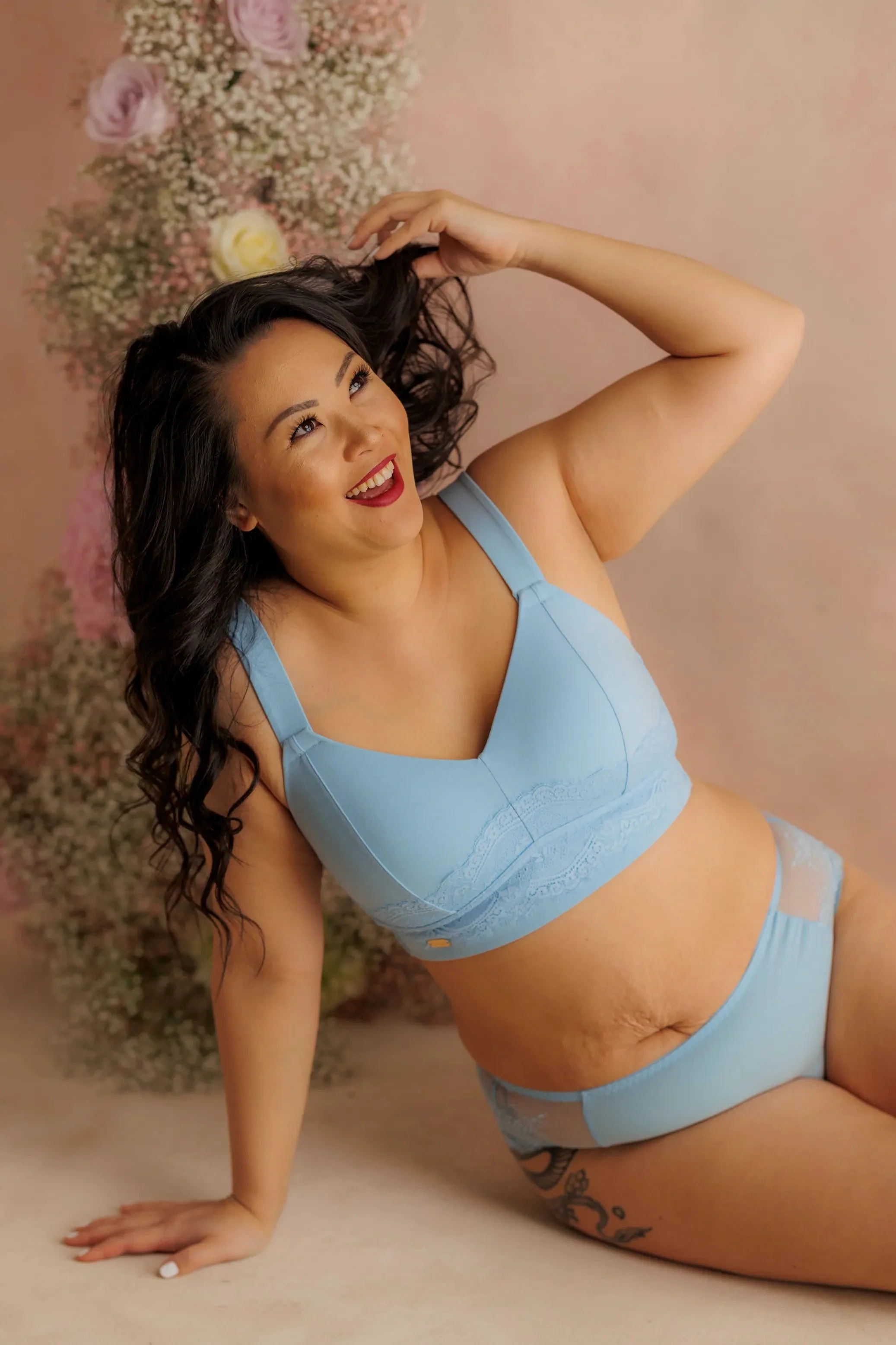 Amanda Basic Bra Big Cup - Airy Blue - Image 7