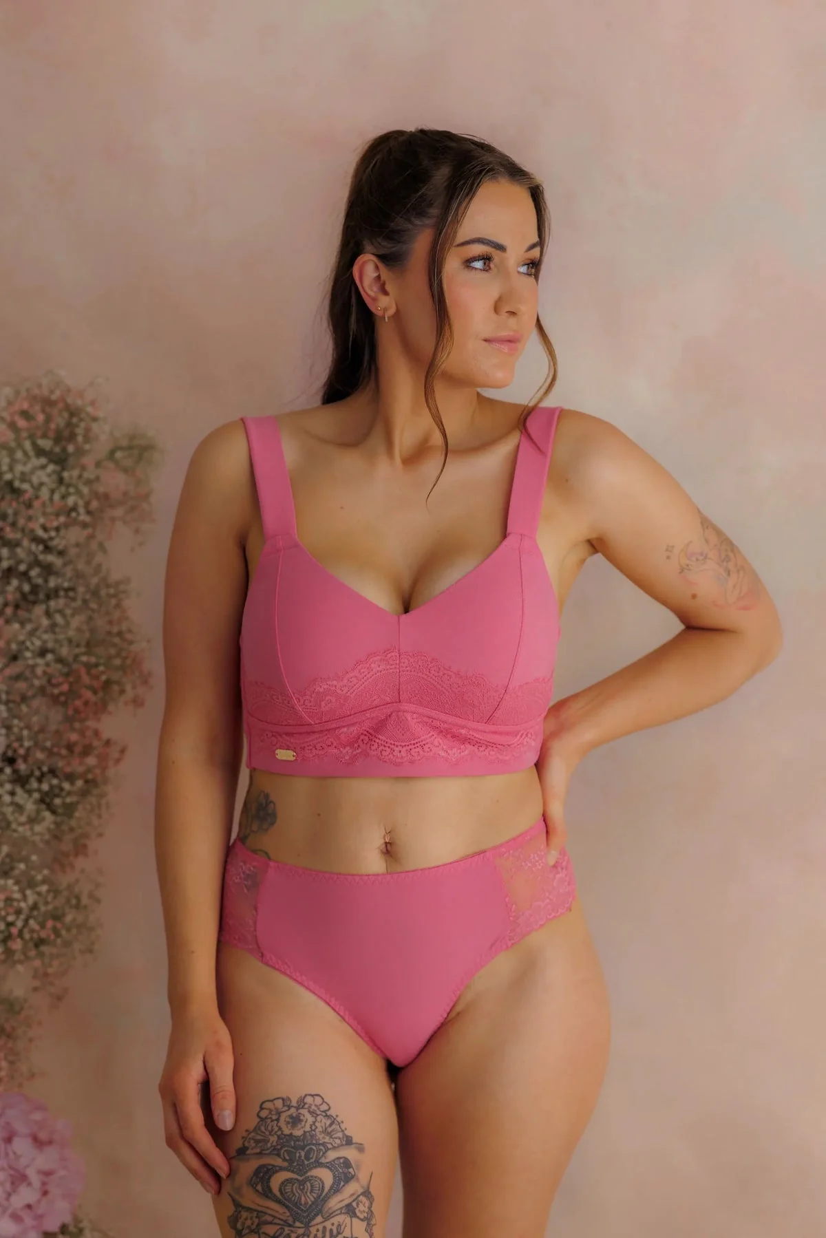 Amanda Basic Bra Big Cup - Chateau Rose - Image 8