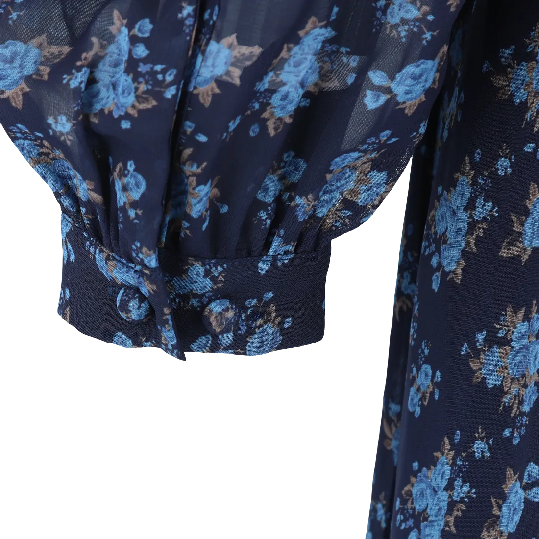 Belle chiffon maxikjole - Mørk blå - Image 10