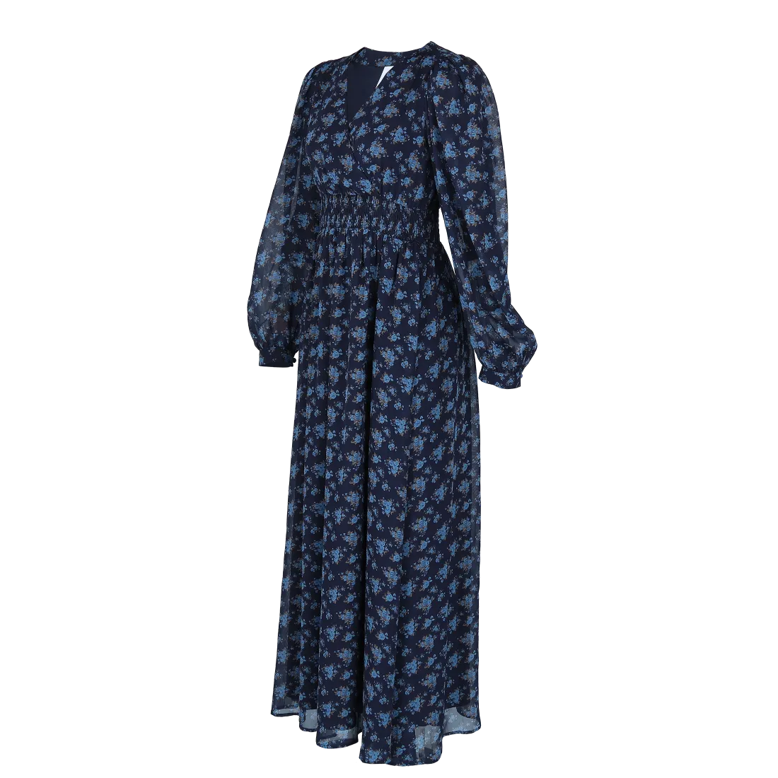 Belle chiffon maxikjole - Mørk blå - Image 8