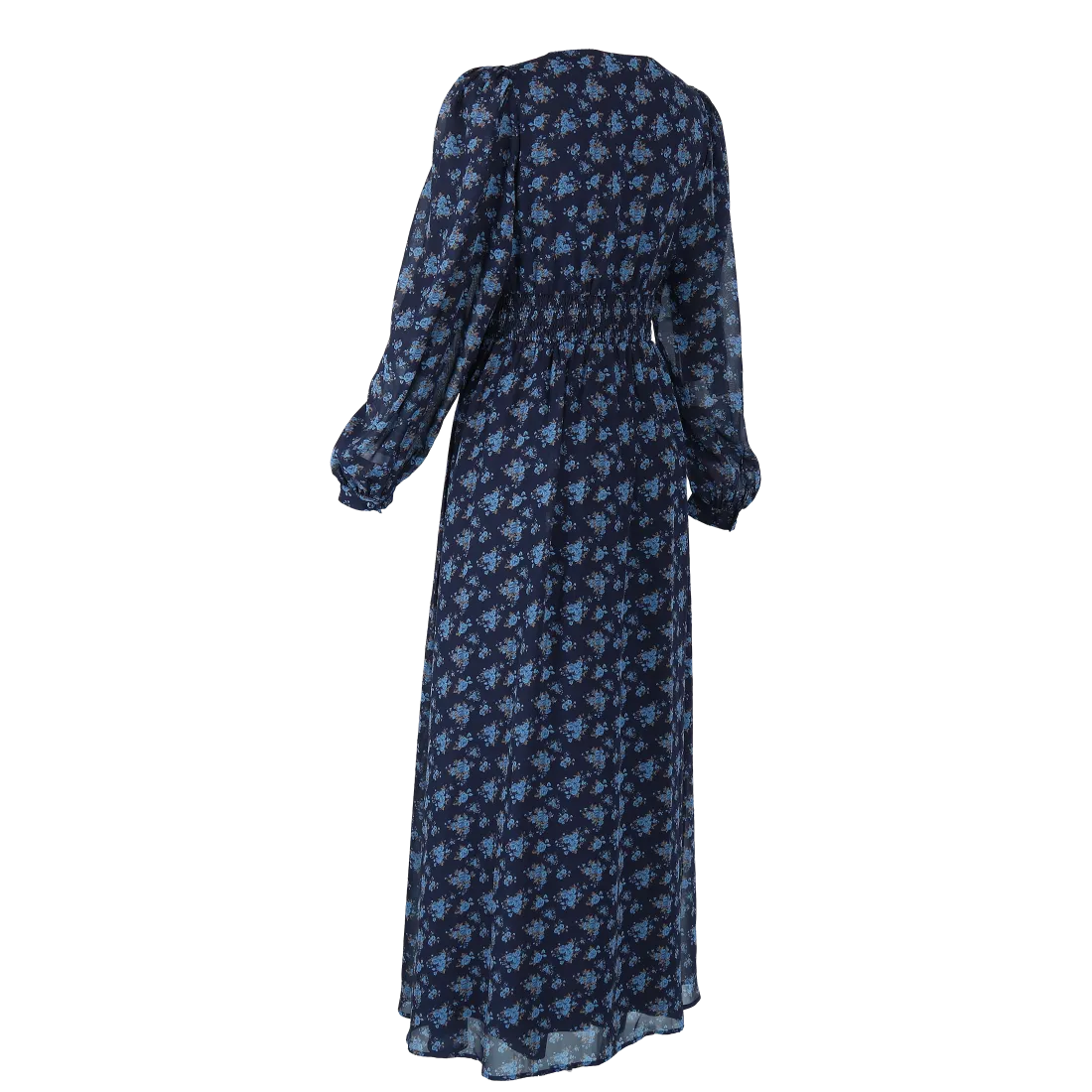 Belle chiffon maxikjole - Mørk blå - Image 9