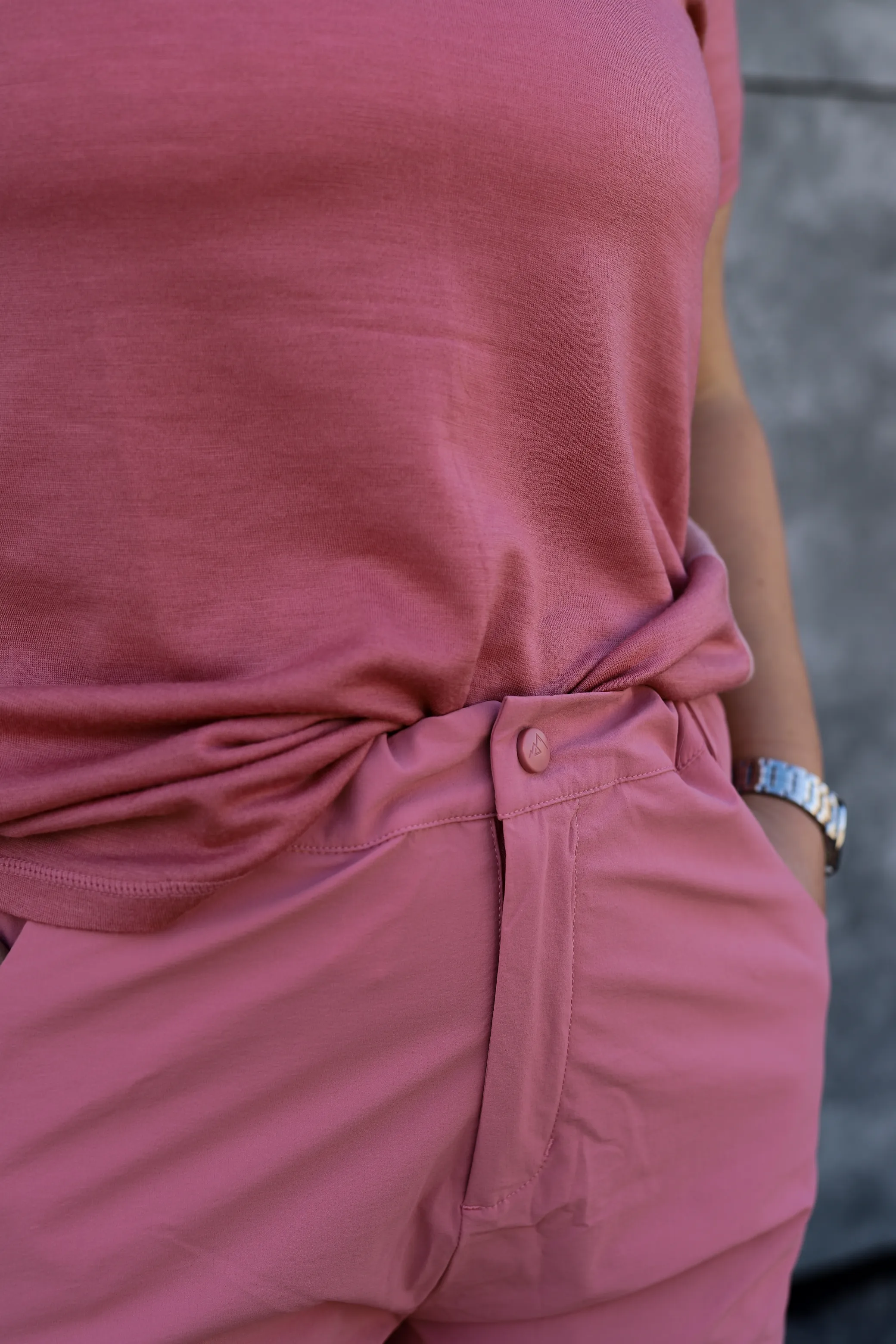 Brandbukampen turshorts dame - Dusty rose - Image 6