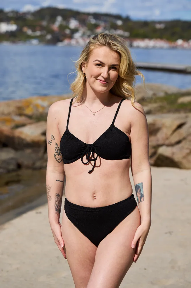 Brazilia tekstur bikinitruse - Svart - Image 7