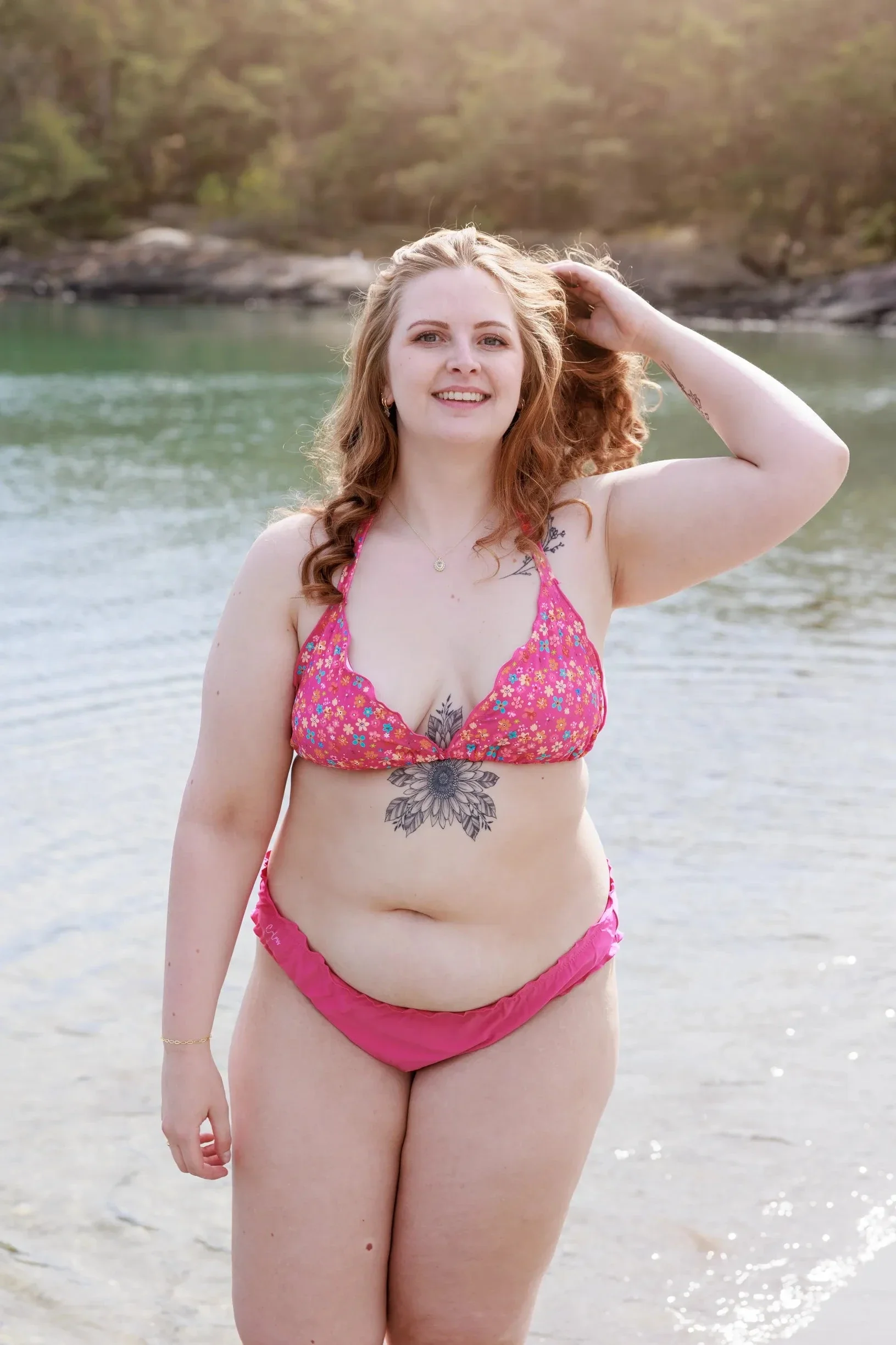 Cuba Ruffles bikinitopp - Mørkerosa - Blossomir - Image 4