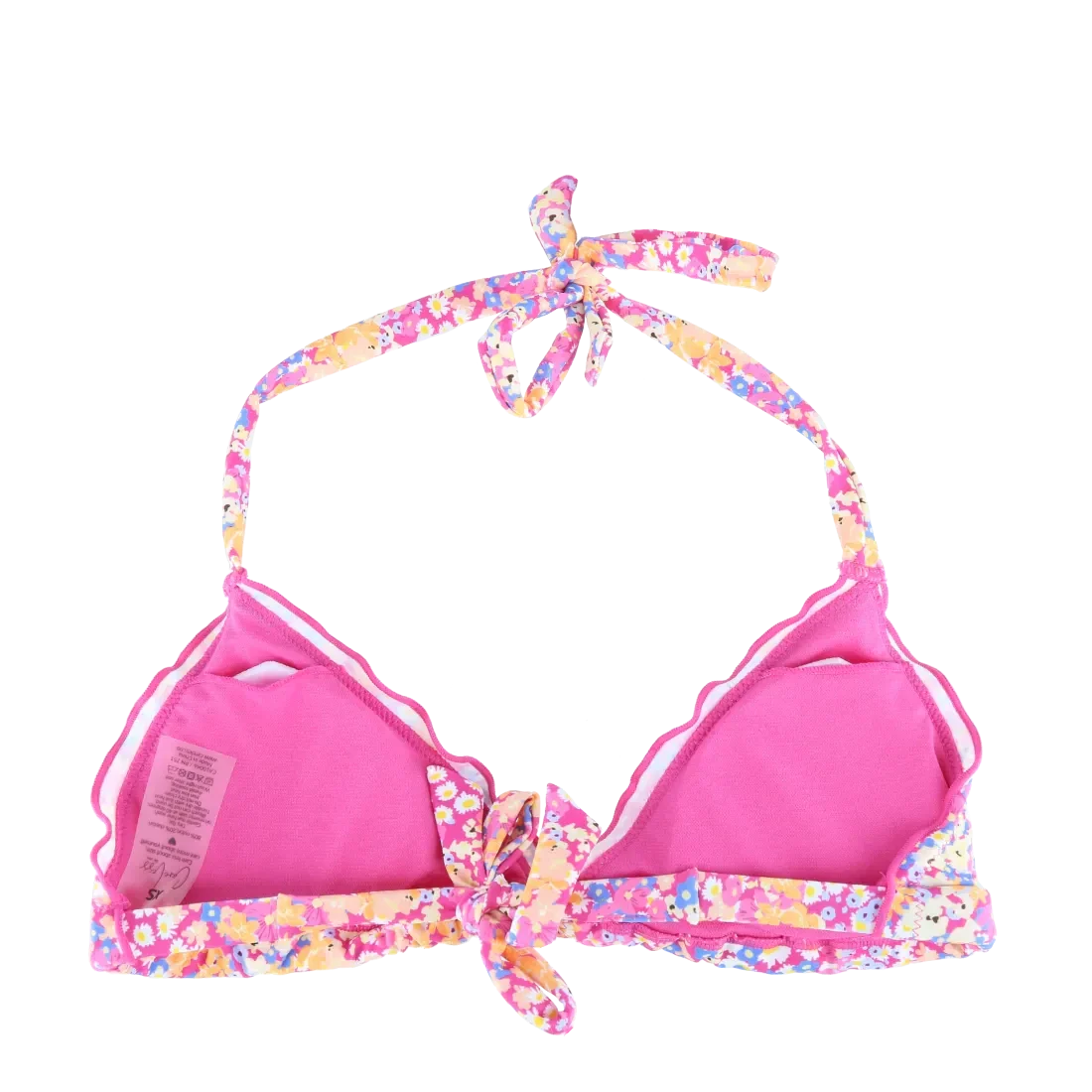 Cuba Ruffles bikinitopp - Mørkerosa - Wildbloom - Image 10