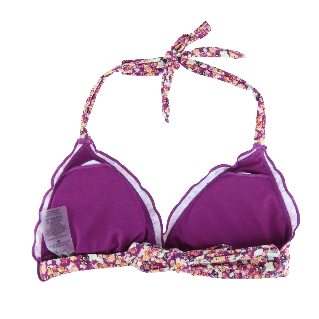 Cuba Ruffles bikinitopp - Mørkelilla - Blossom Symphony - Image 11