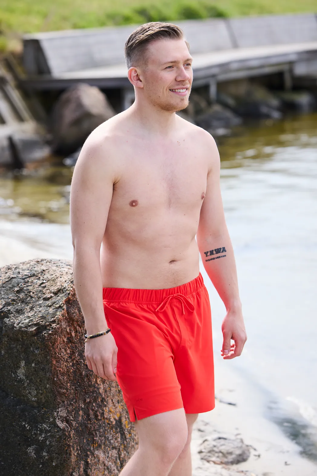 David badeshorts - Korallrød - Image 4
