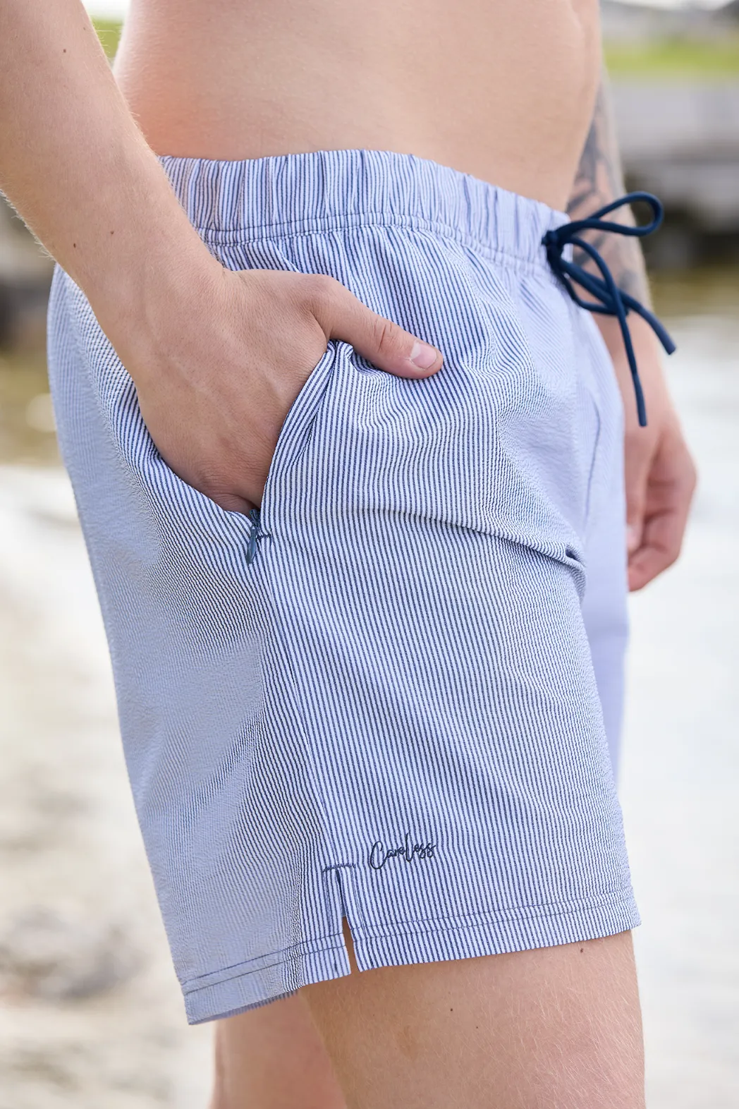 David badeshorts - Krepp Mørk blå - Image 7