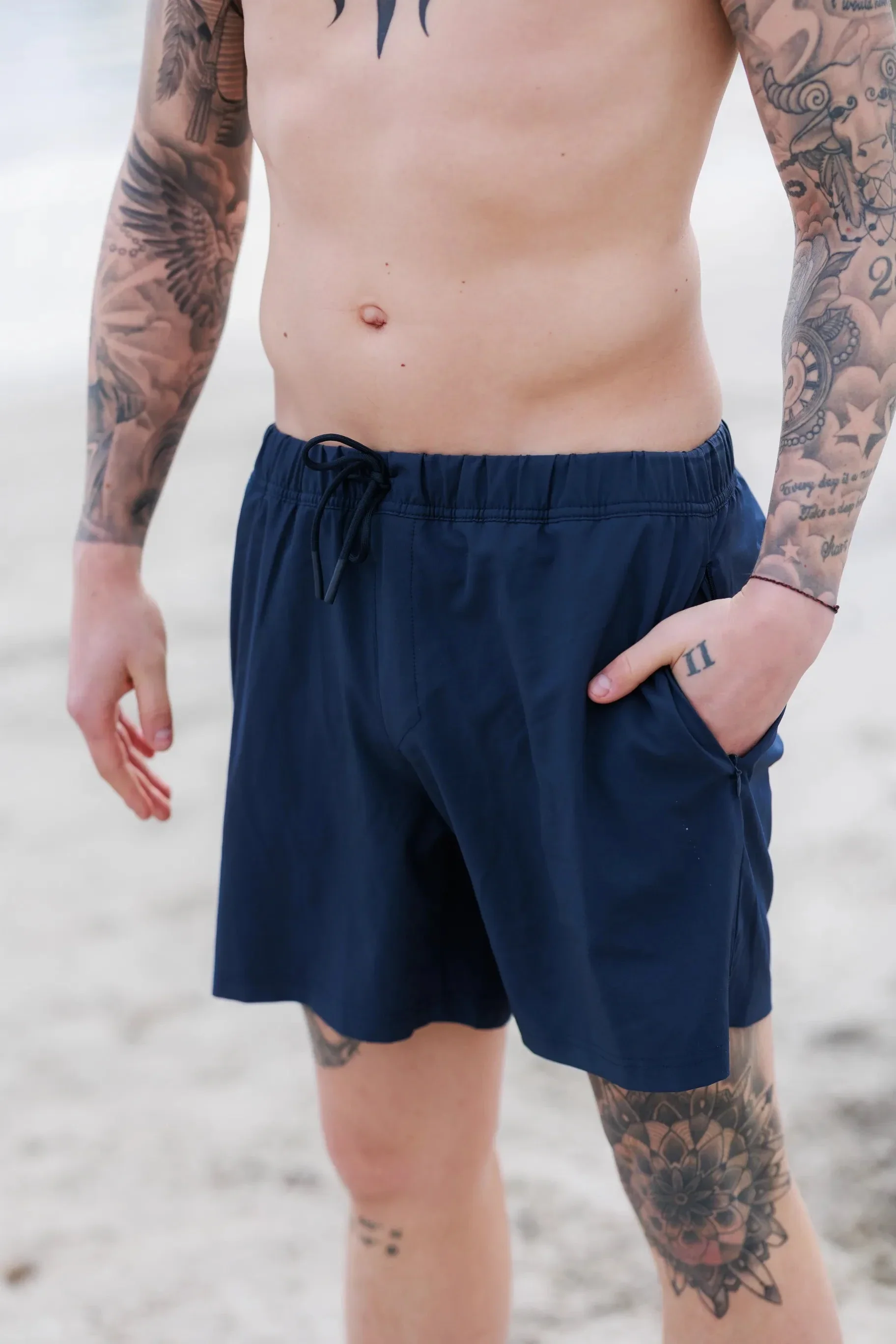 David badeshorts - Mørk blå
