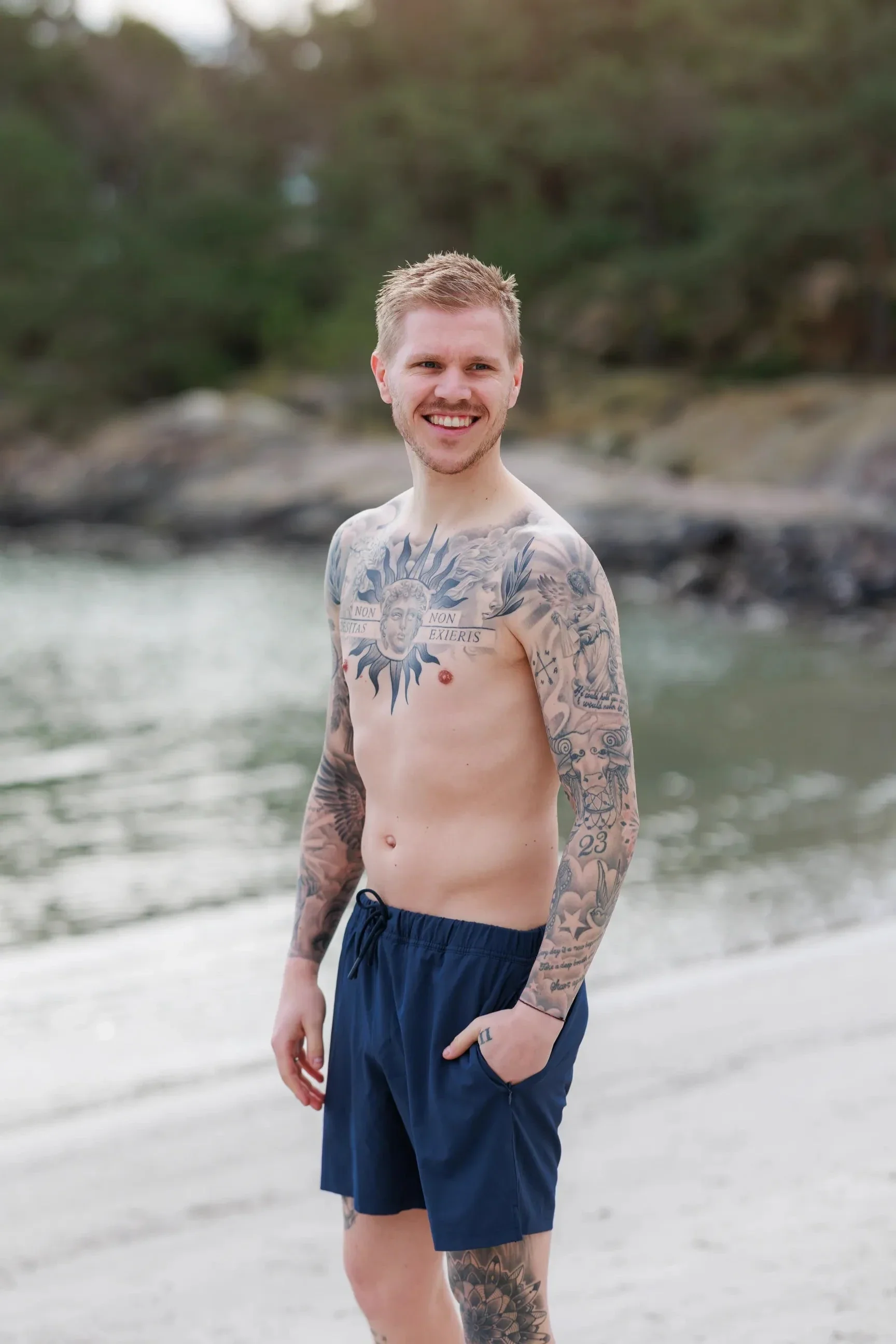 David badeshorts - Mørk blå - Image 7