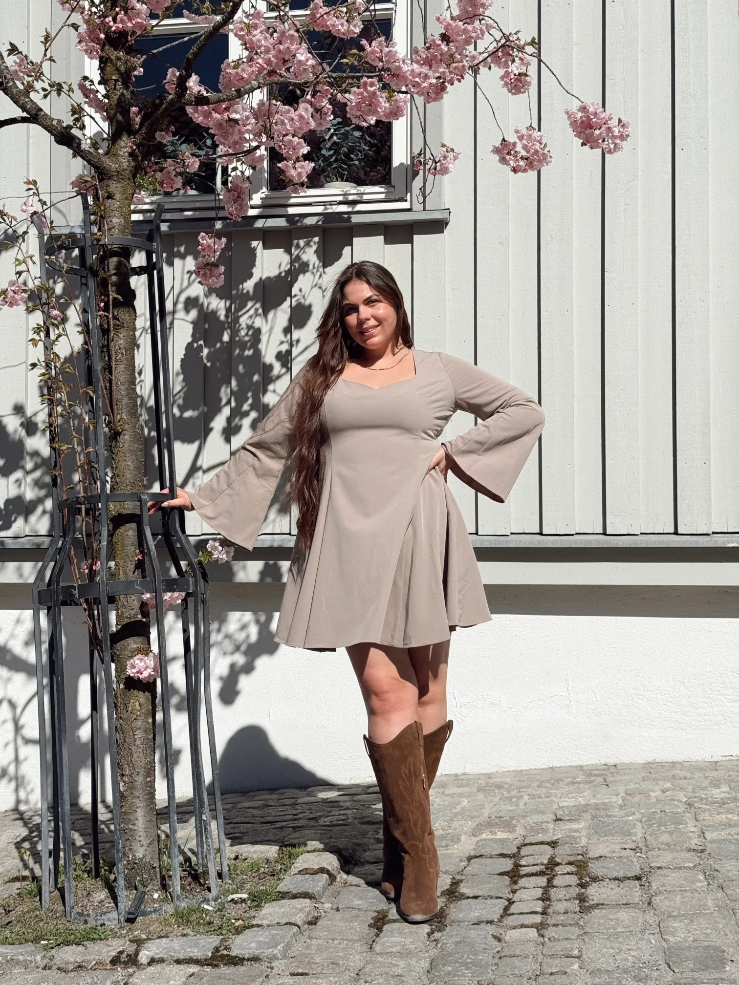 Emma kjole - Beige - Image 2