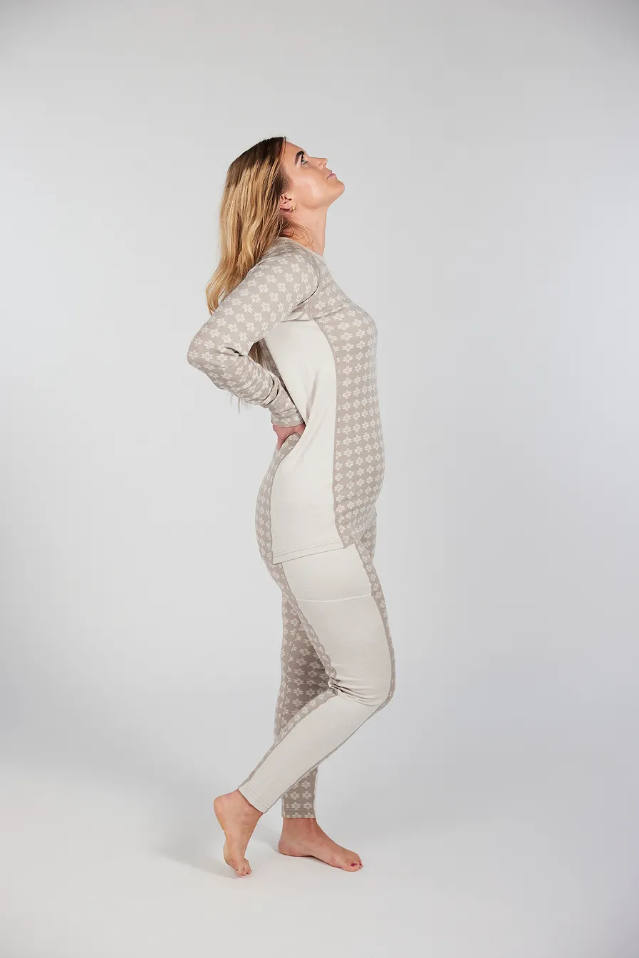 Fjorda merinoull langermet - Beige - Image 3