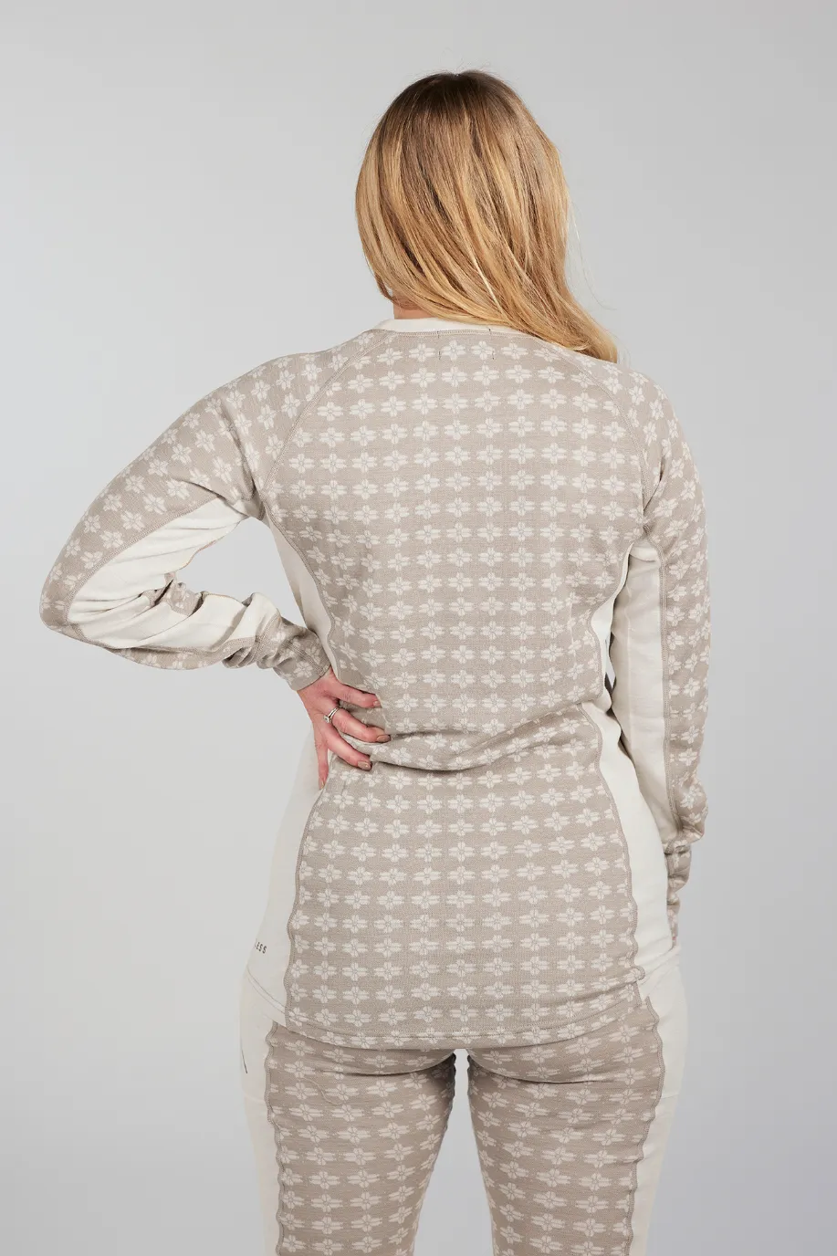 Fjorda merinoull langermet - Beige - Image 5