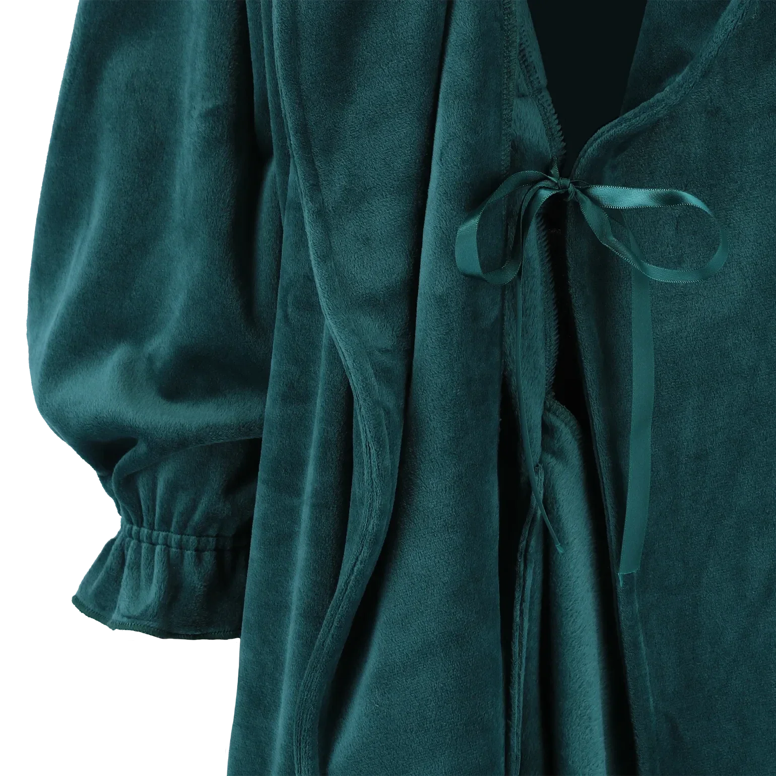 Fluffy Morgenkåpe - Blågrønn - Image 10