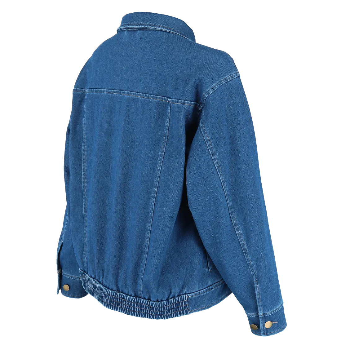 Frida stretch denimjakke - Mørk denimblå - Image 12