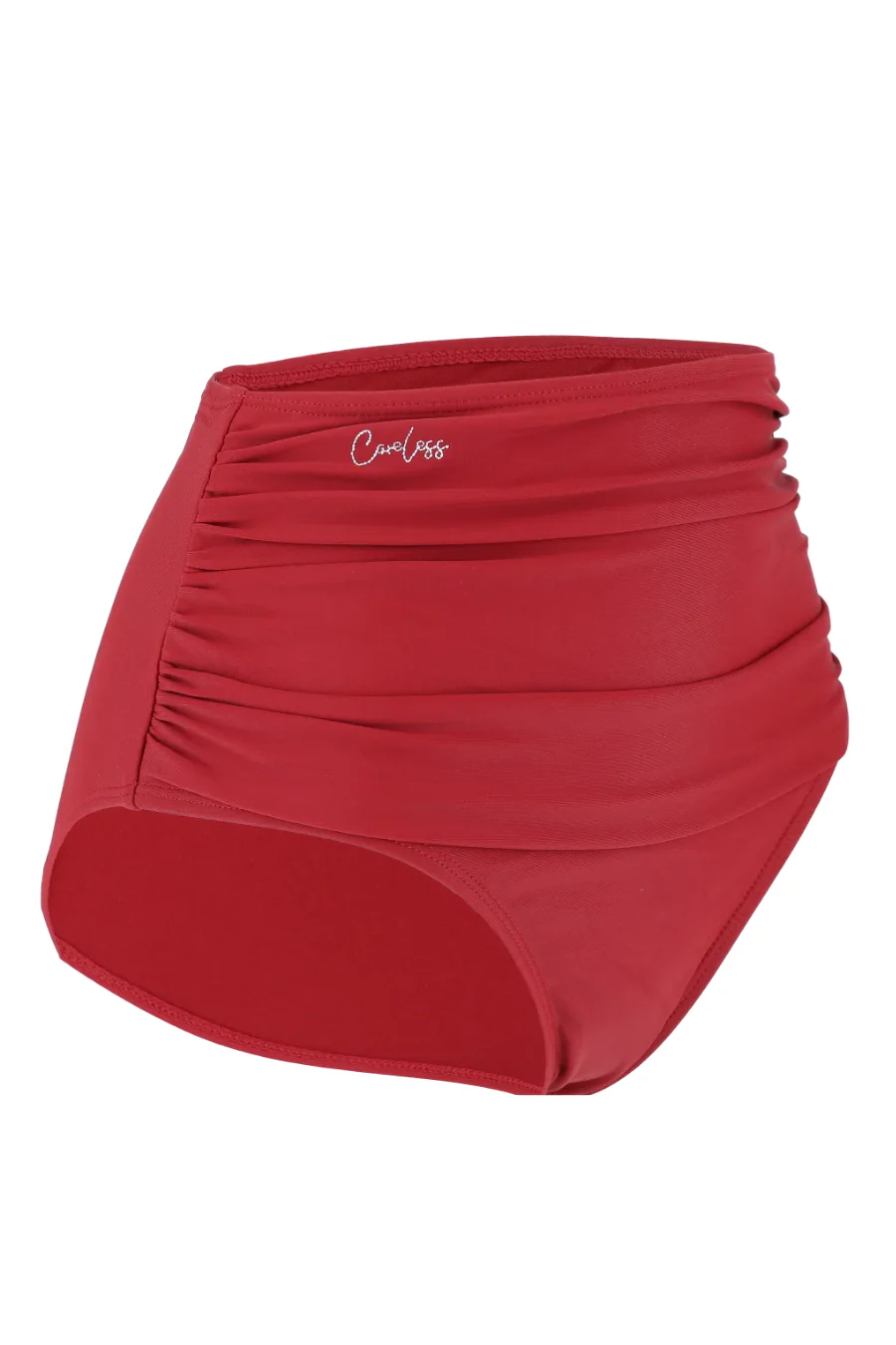 High waist bikinitruse - Mørk rød