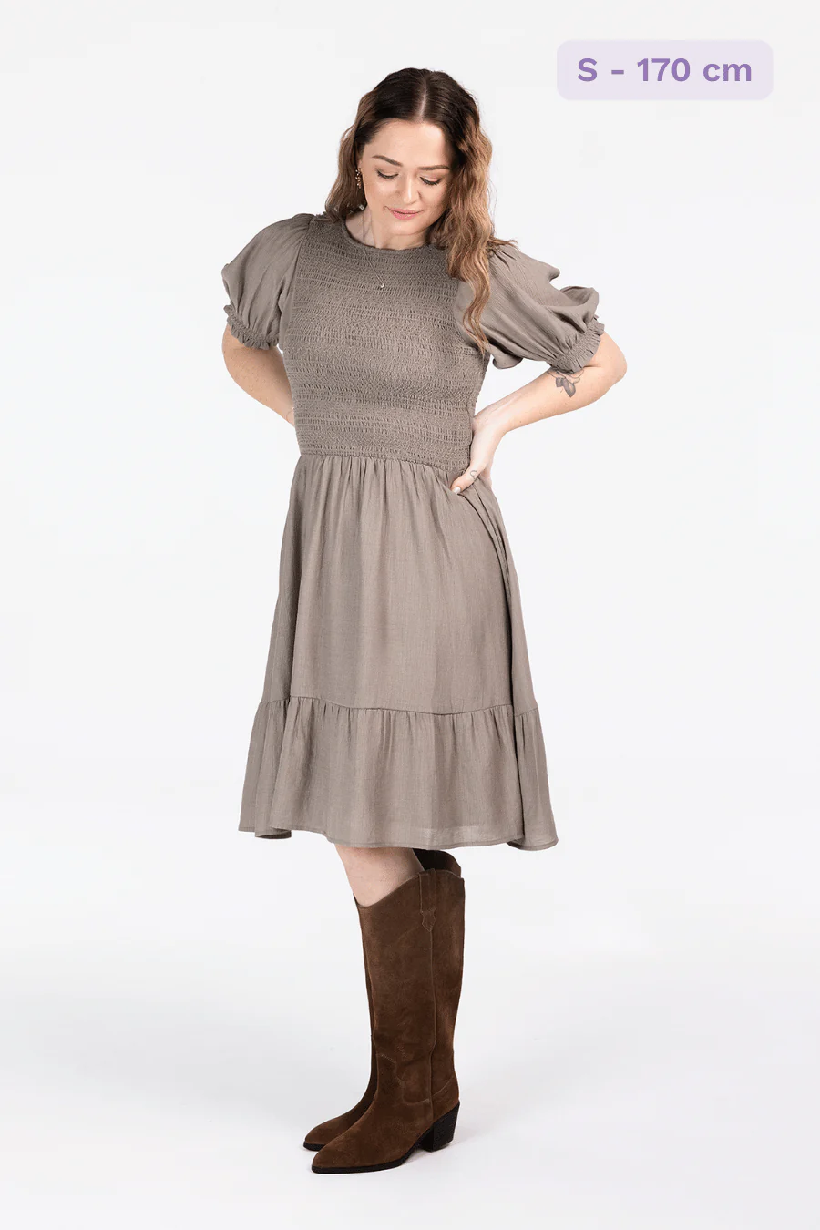 Indie kjole - Beige - Image 3