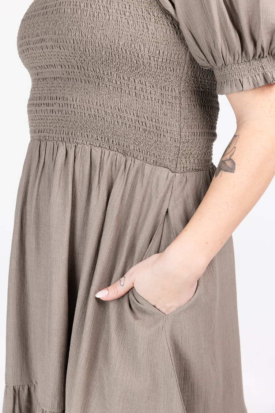 Indie kjole - Beige - Image 6