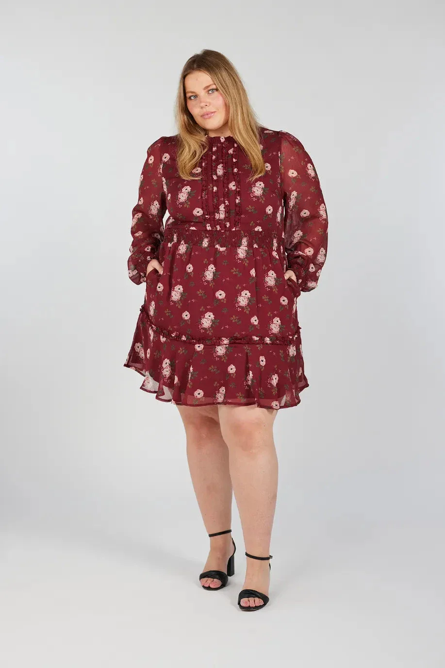 Julia kjole - Burgunder - Image 7