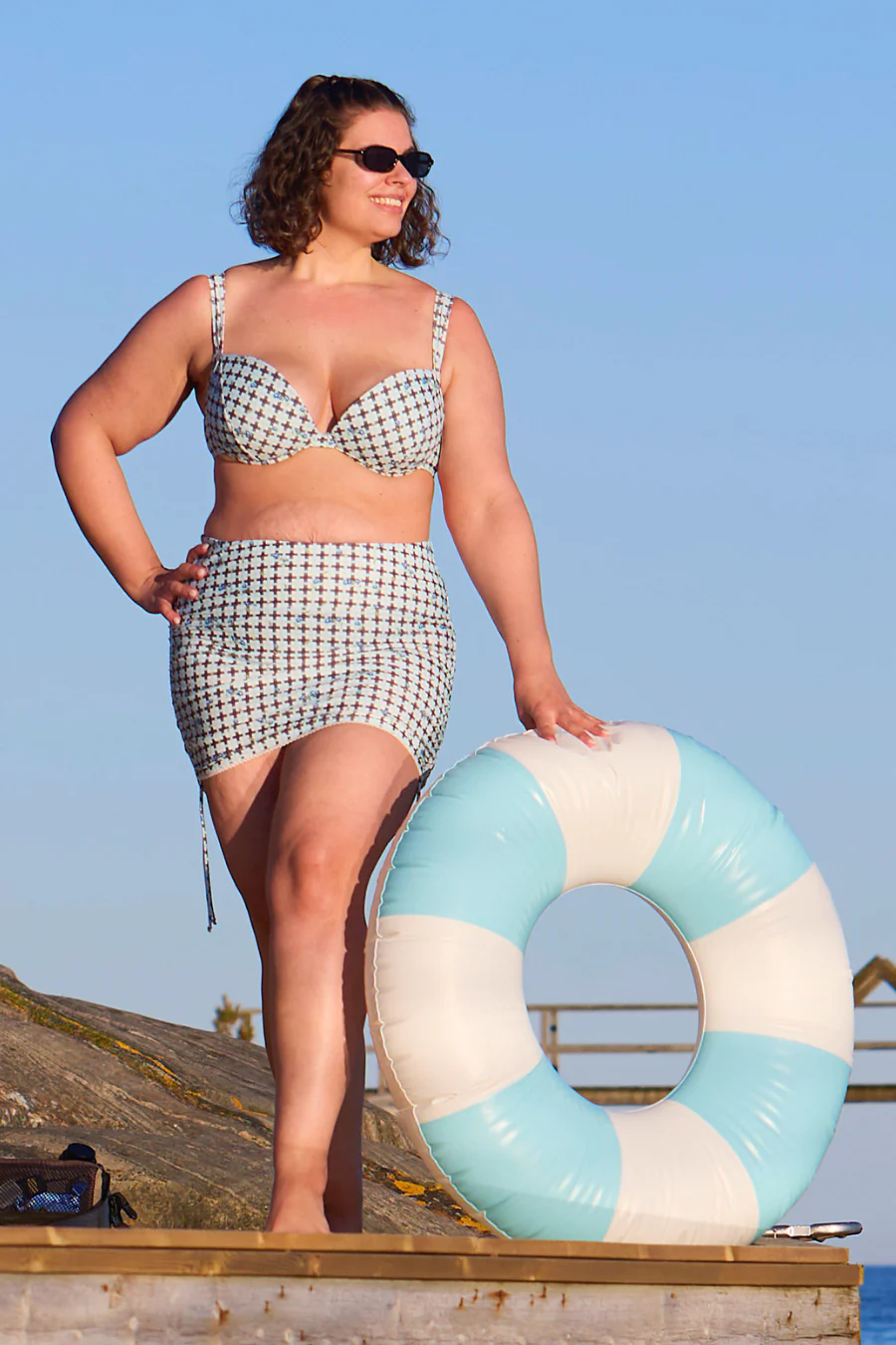 Kailua skjørt - Rutete blå - Image 2