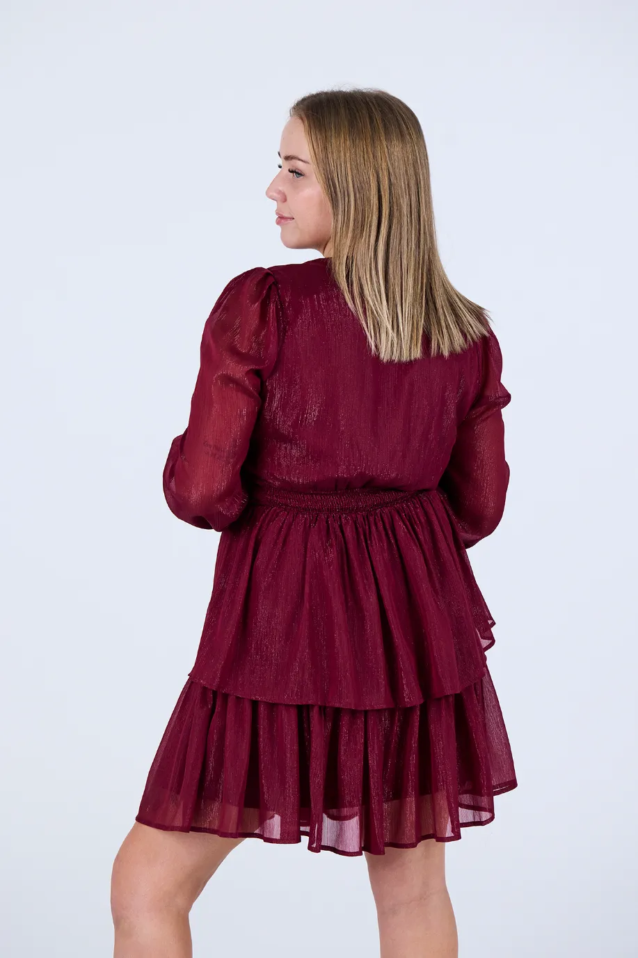 Kaja kjole - Burgunder - Image 4