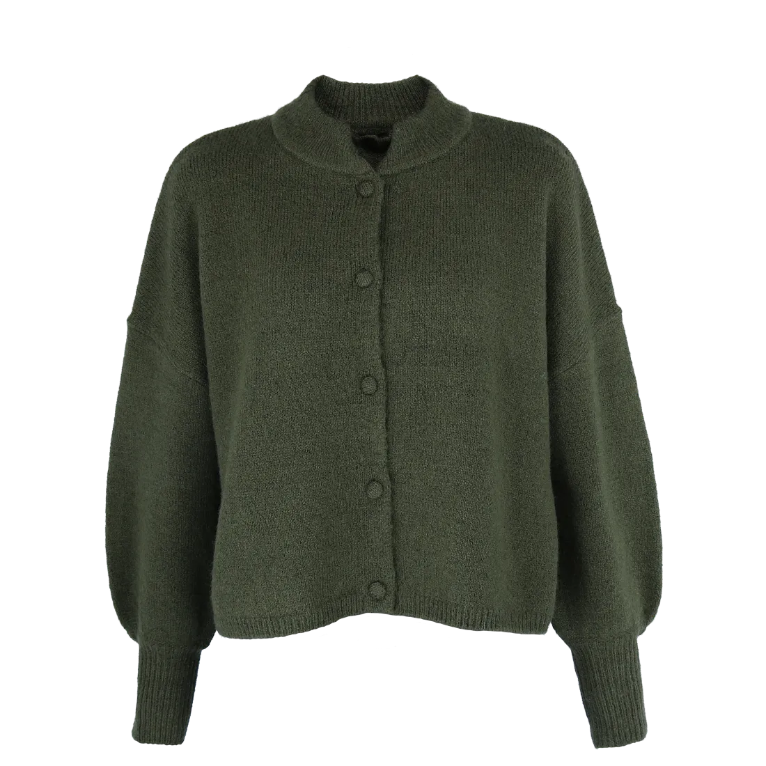 Kathrine Strikk Cardigan - Mørk grønn