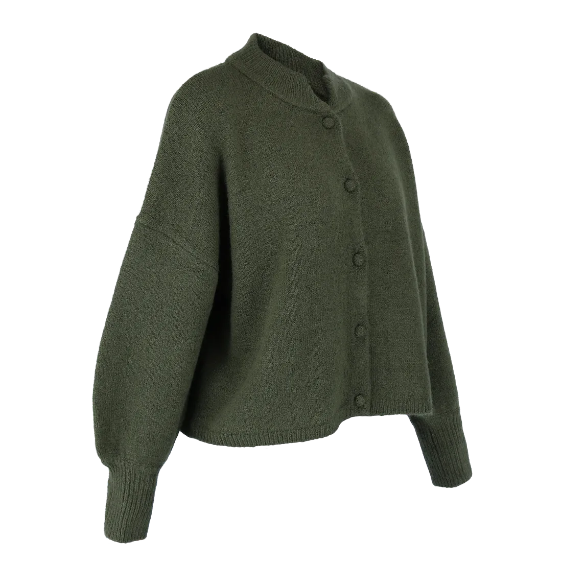 Kathrine Strikk Cardigan - Mørk grønn - Image 3