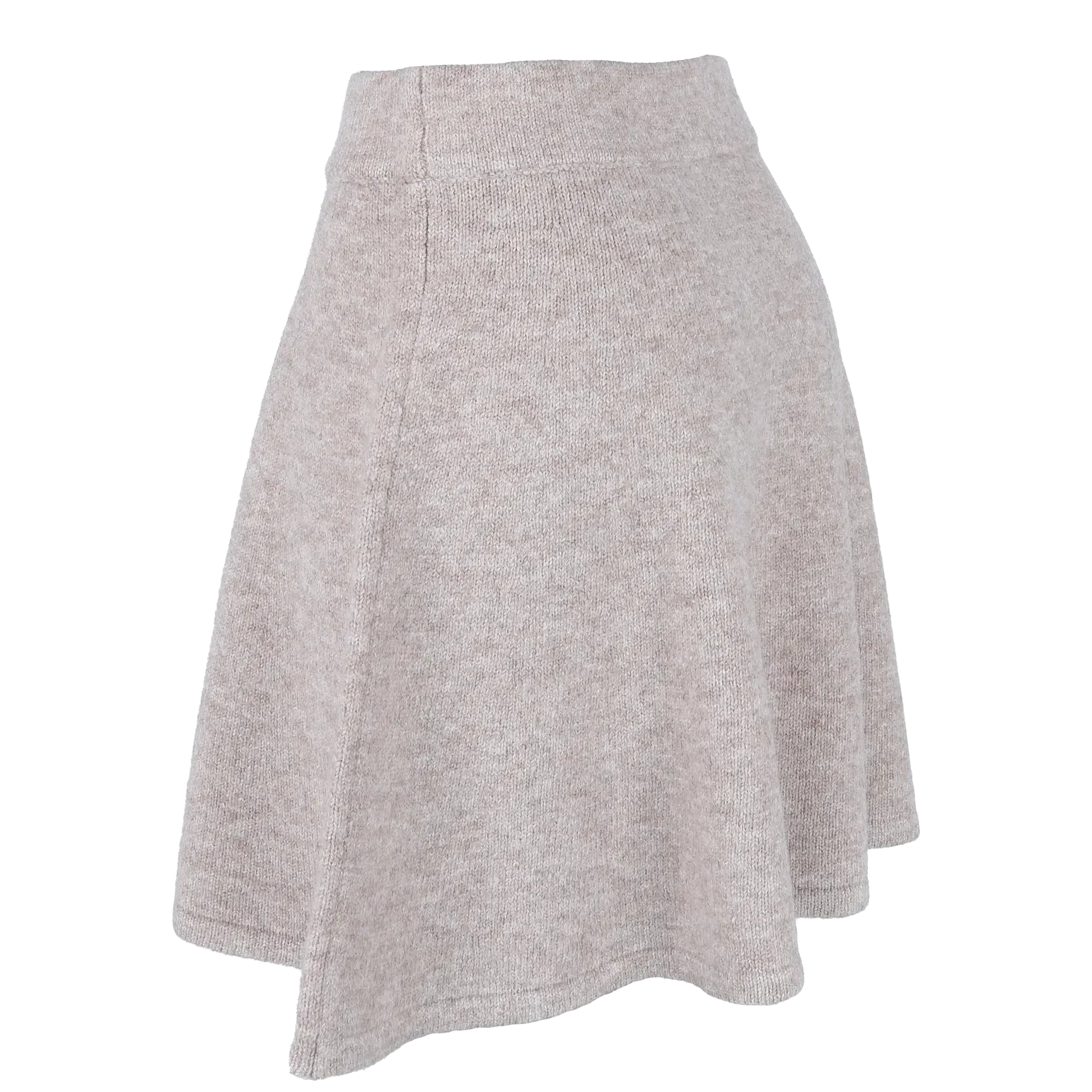 Kathrine Strikk A-Line Skjørt - Beige - Image 9
