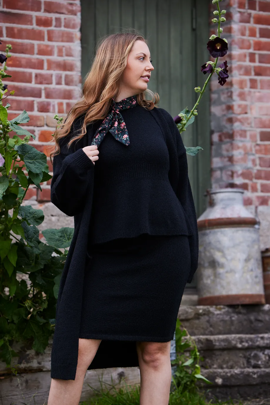 Kathrine Strikk Blyantskjørt - Svart - Image 7