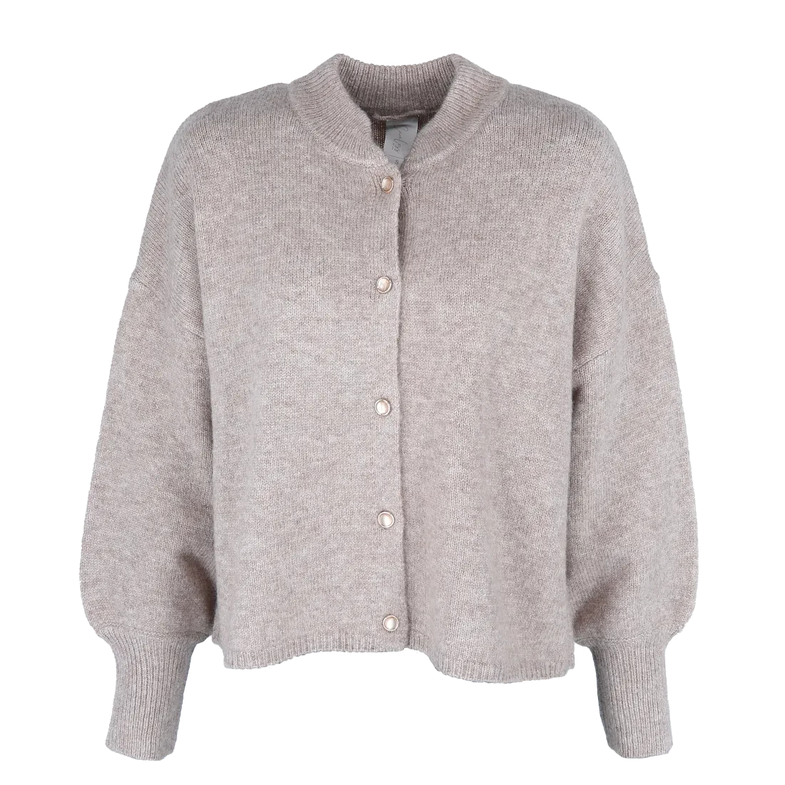 Kathrine Strikk Cardigan - Beige - Image 11