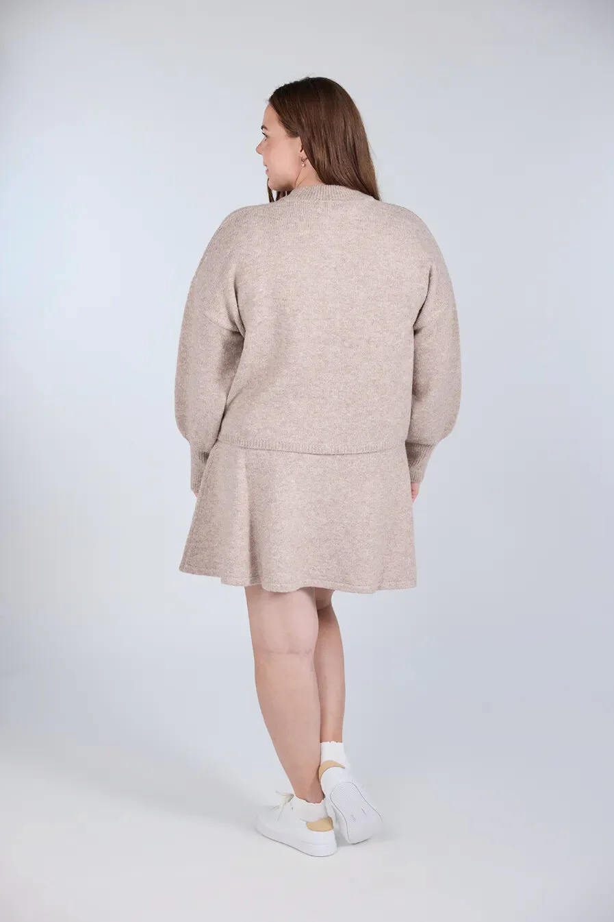 Kathrine Strikk Cardigan - Beige - Image 5