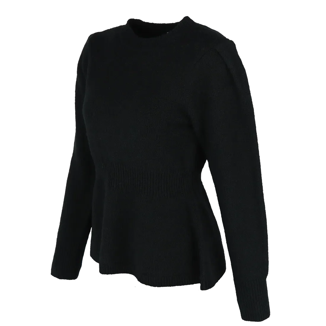 Kathrine Strikkegenser Peplum - Svart - Image 8