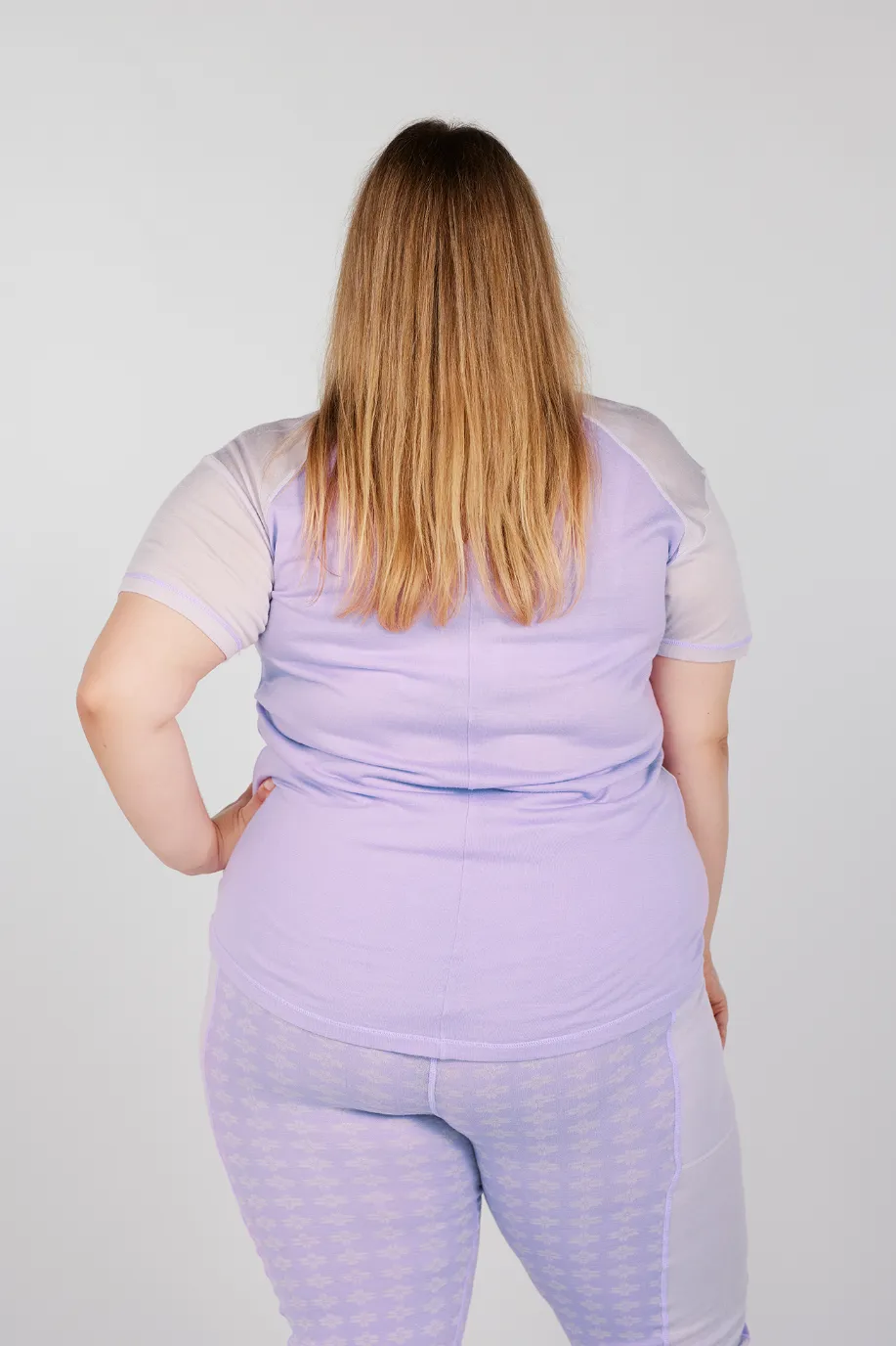 Lygna merinoull t-skjorte - Lilla - Image 6