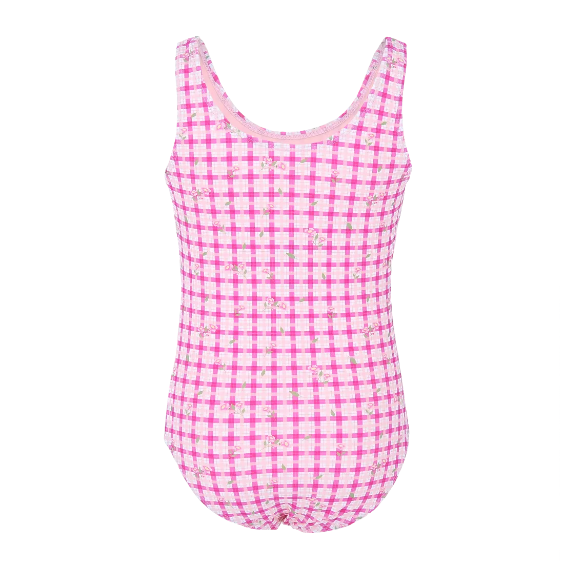 Madeira badedrakt barn - Rutete rosa - Image 2