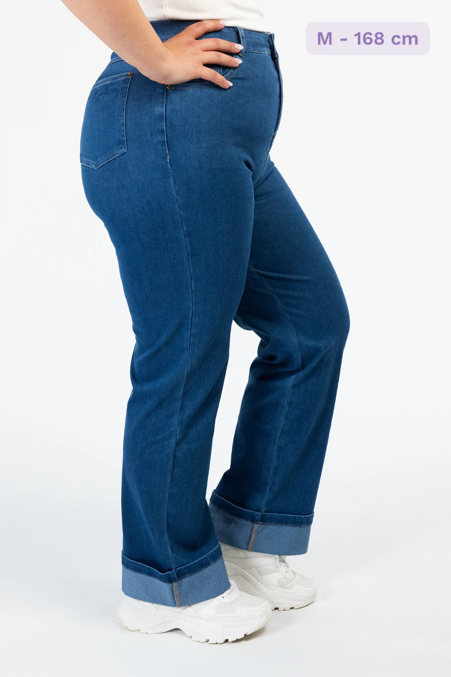 Malin High Waist Mom Jeans regular - Mørk denimblå - Image 3