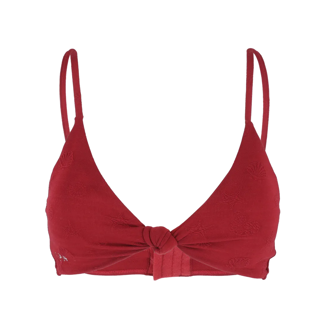 Malta bikinitopp tekstur - Mørk rød - Image 2