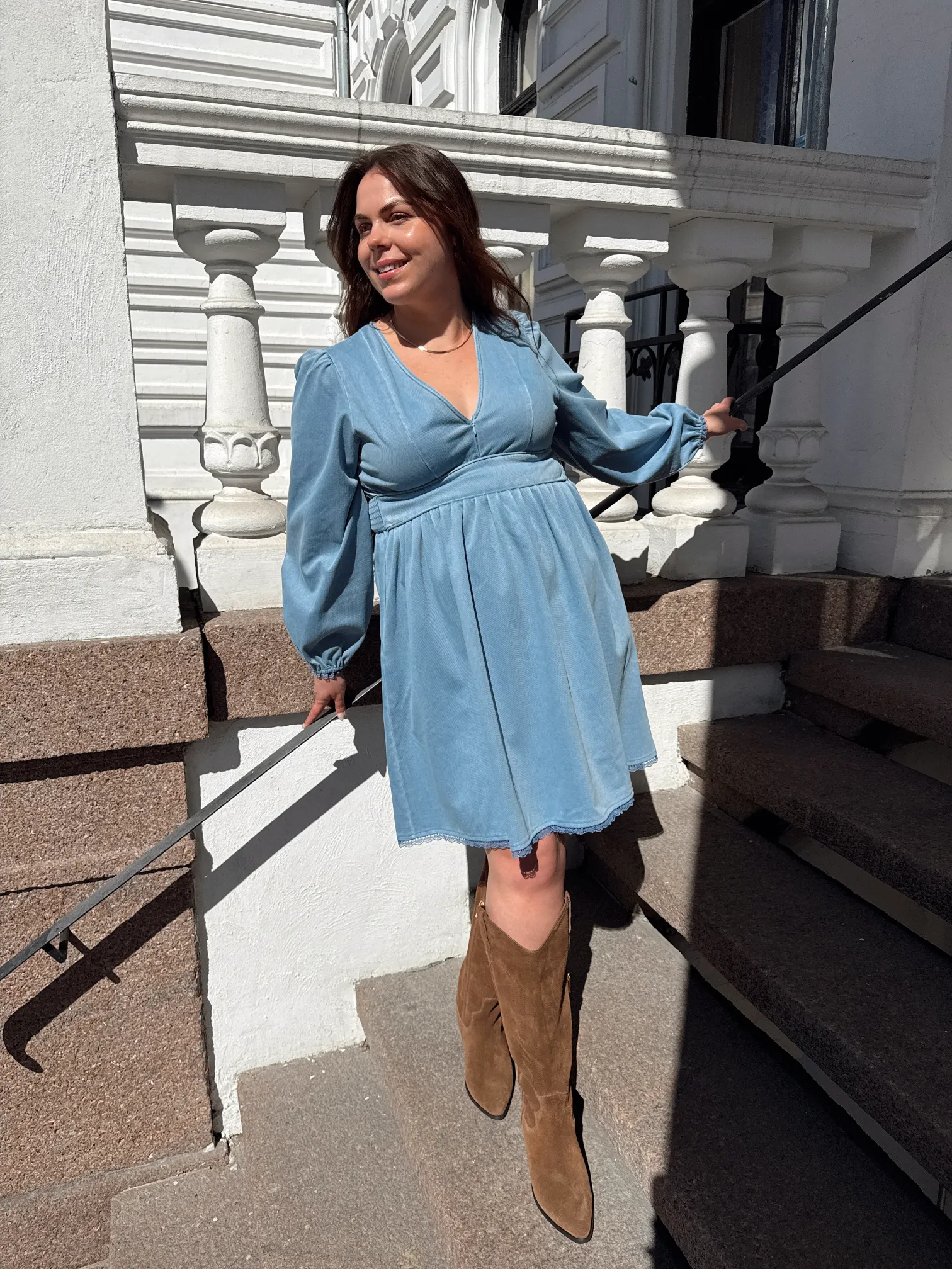 Mathea denimkjole - Lys denimblå - Image 2