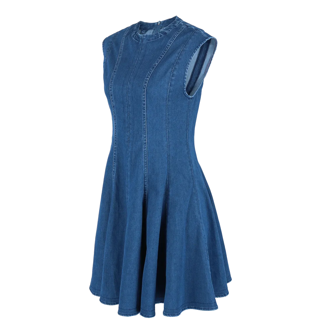 Mia stretch denimkjole - Mørk denimblå - Image 10